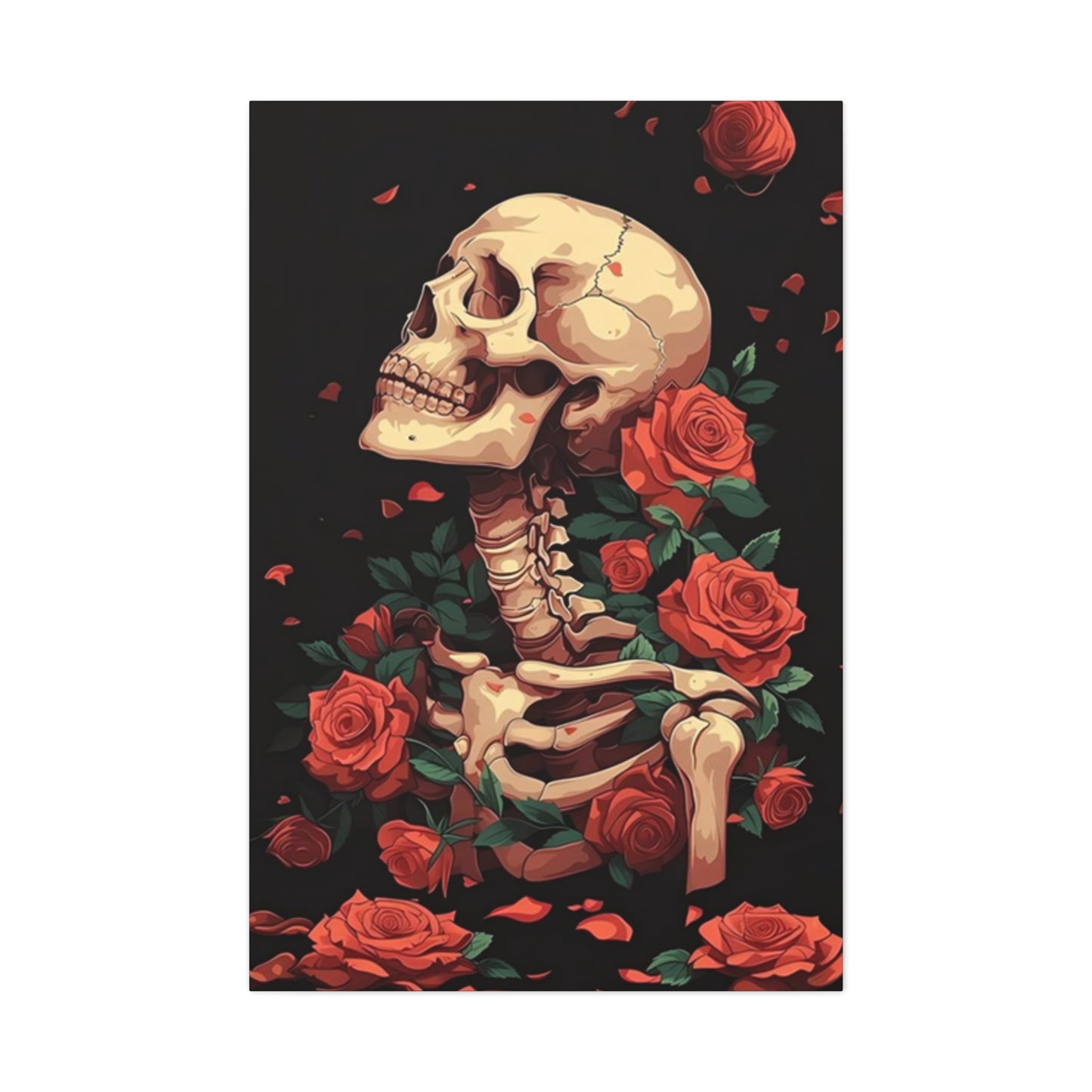 Rose & Skeleton Poster Wall Art & Canvas Prints
