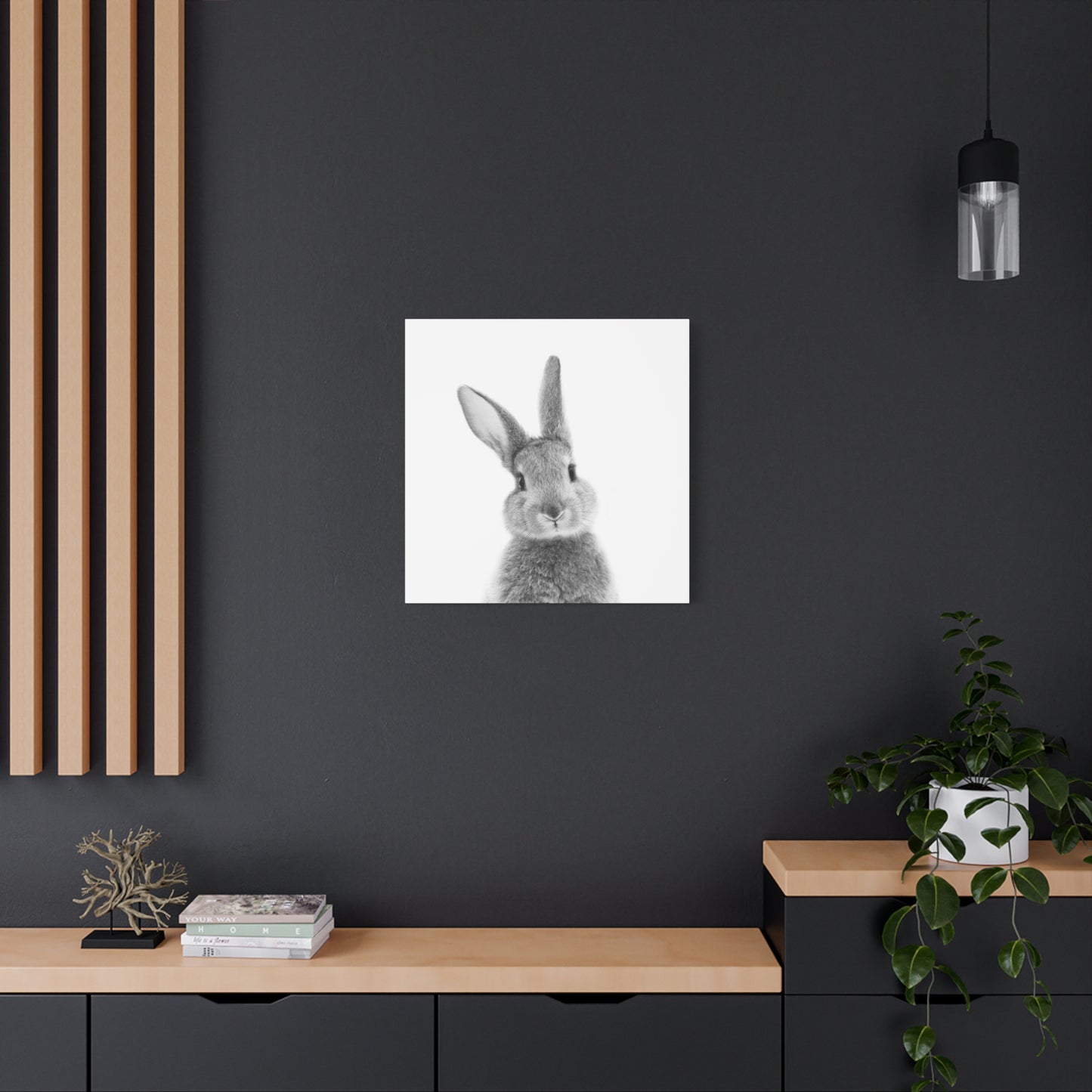 Black And White Rabbit Wall Art & Canvas Prints