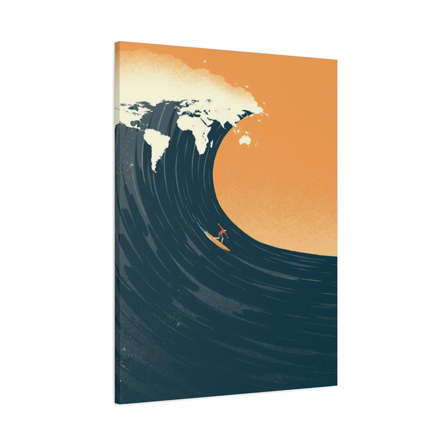 Wave Surfing Poster Wall Art & Canvas Prints
