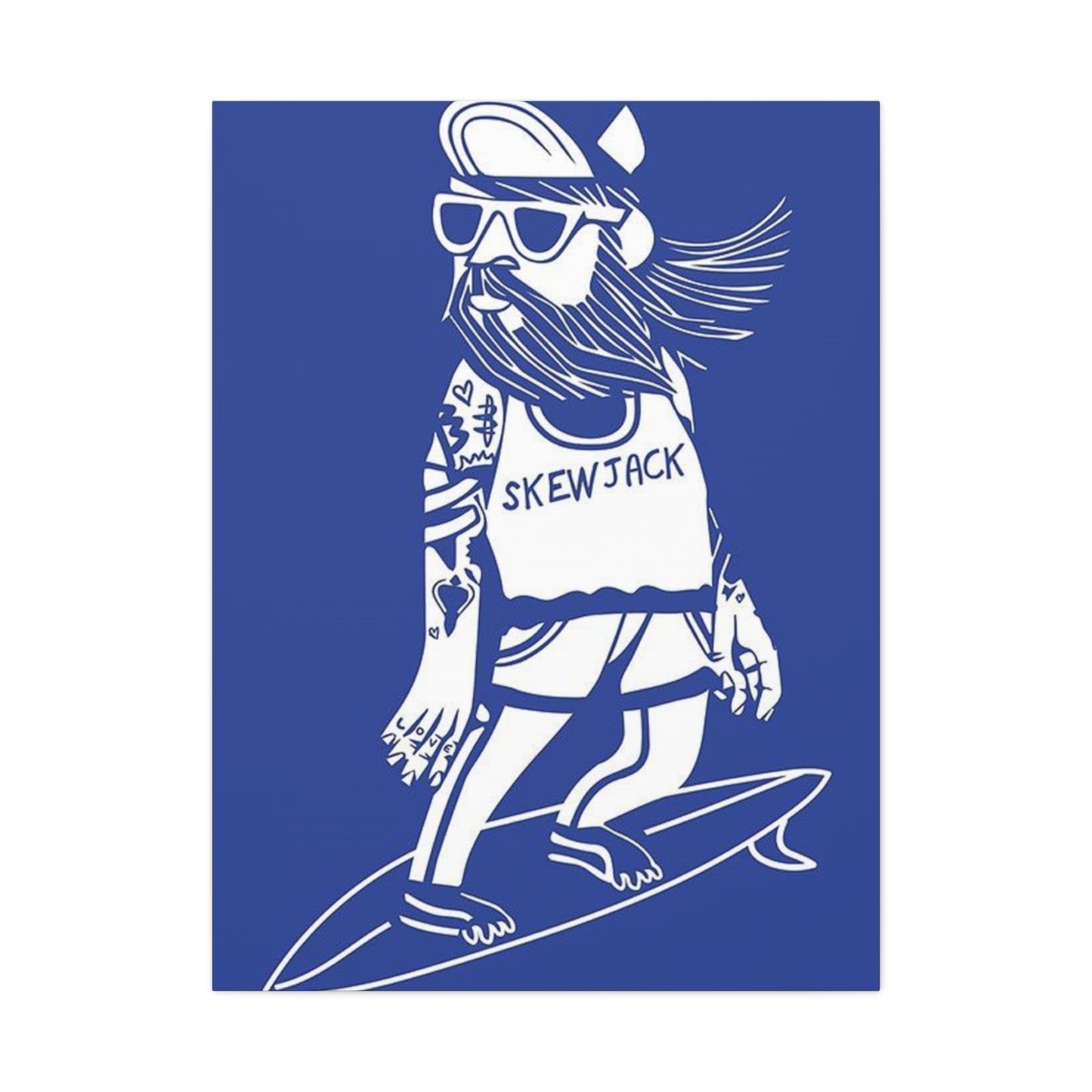 Cartoon Surfing Graffiti Poster Wall Art & Canvas Prints