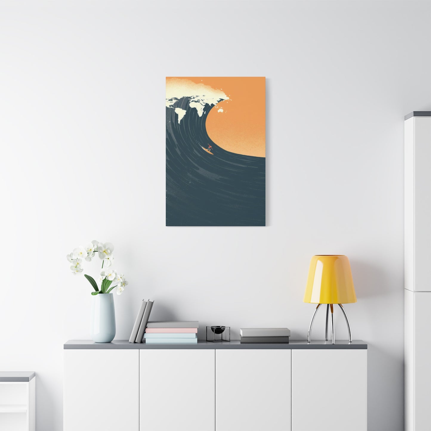 Wave Surfing Poster Wall Art & Canvas Prints