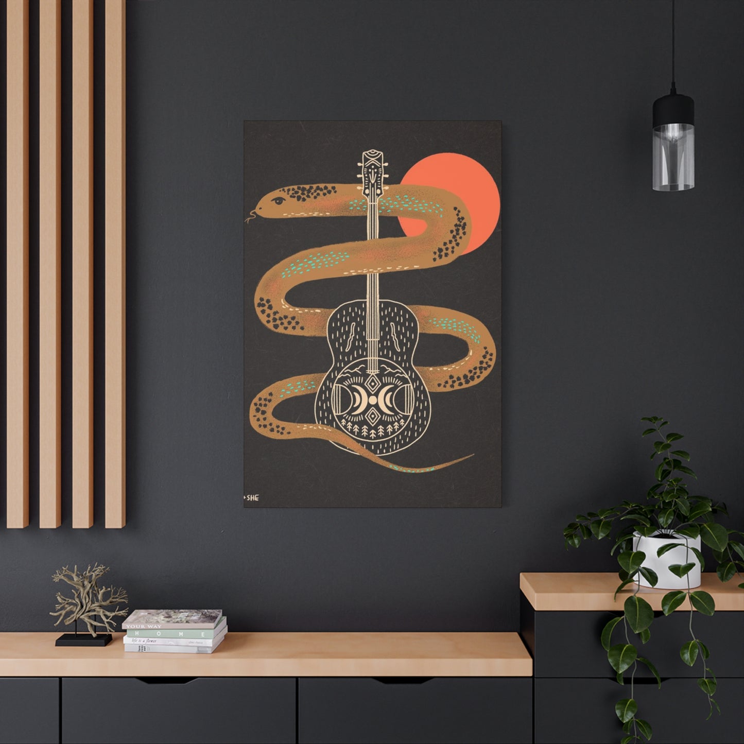 Snake And Guitar Wall Art & Canvas Prints