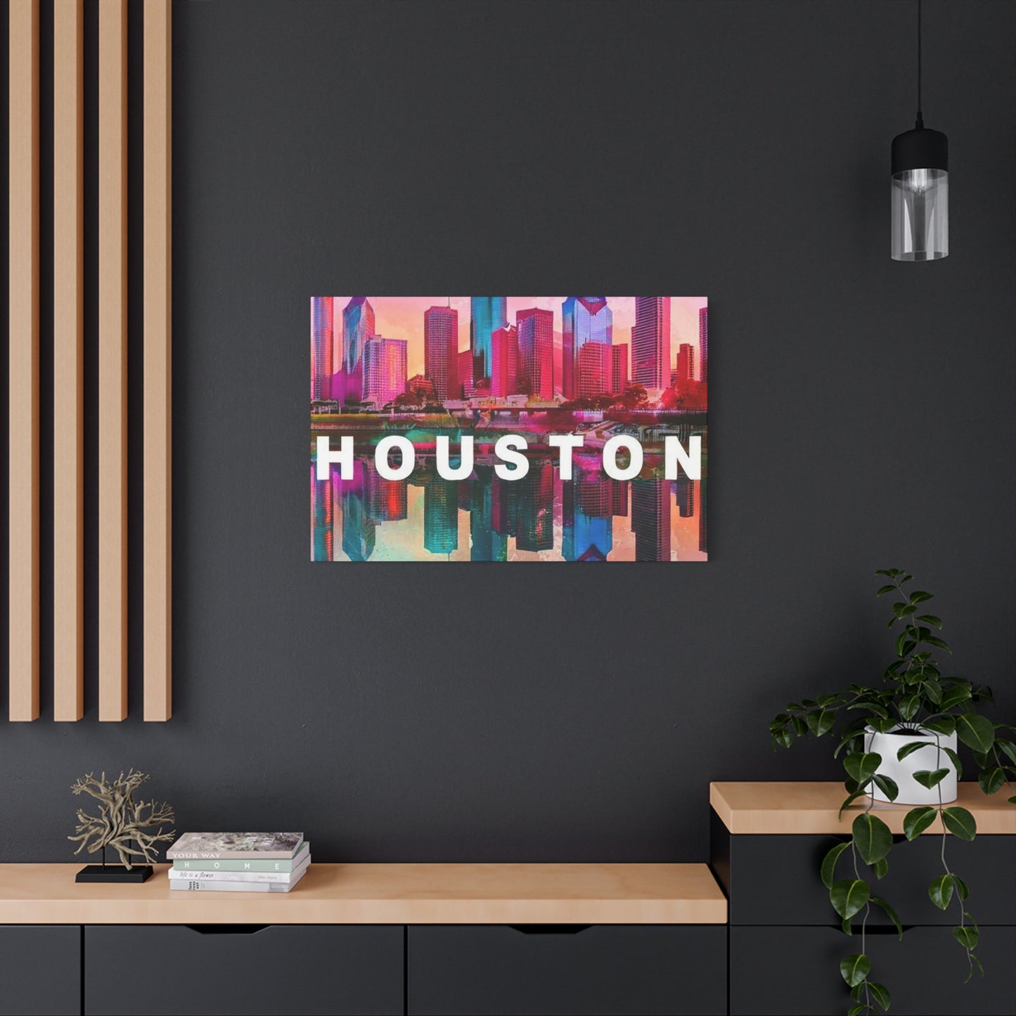 Houston Skyline Mirrored Wall Art & Canvas Prints