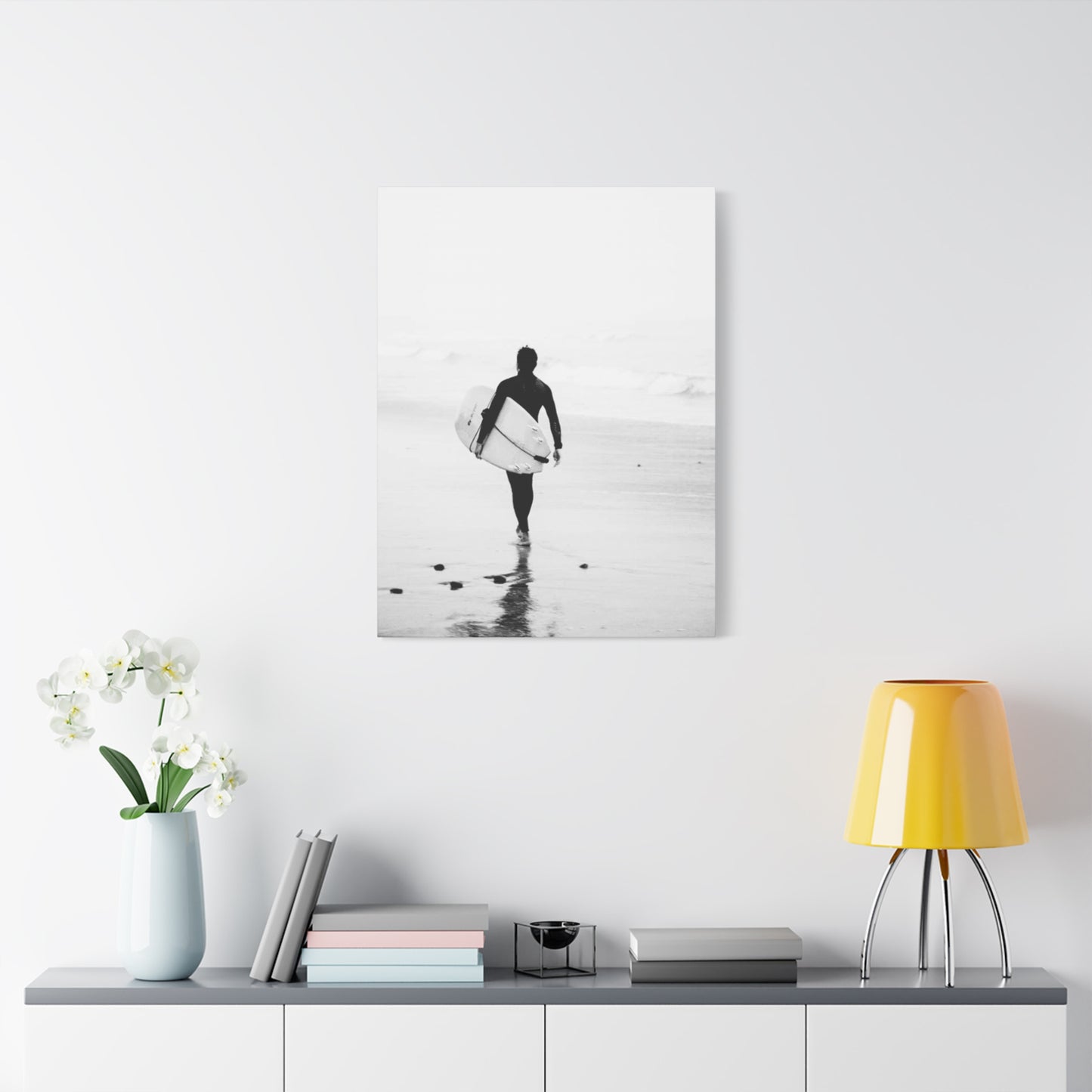 Black & White Surfing Photo Wall Art & Canvas Prints