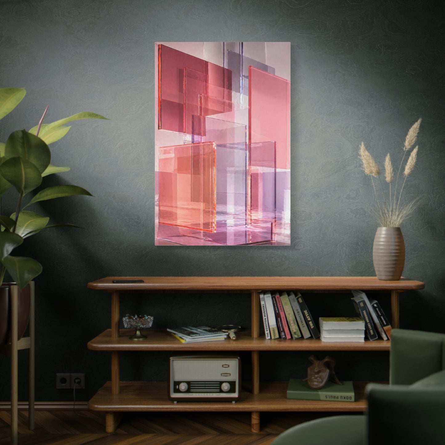 Blush Acrylic Glass Illusion Wall Art & Canvas Print
