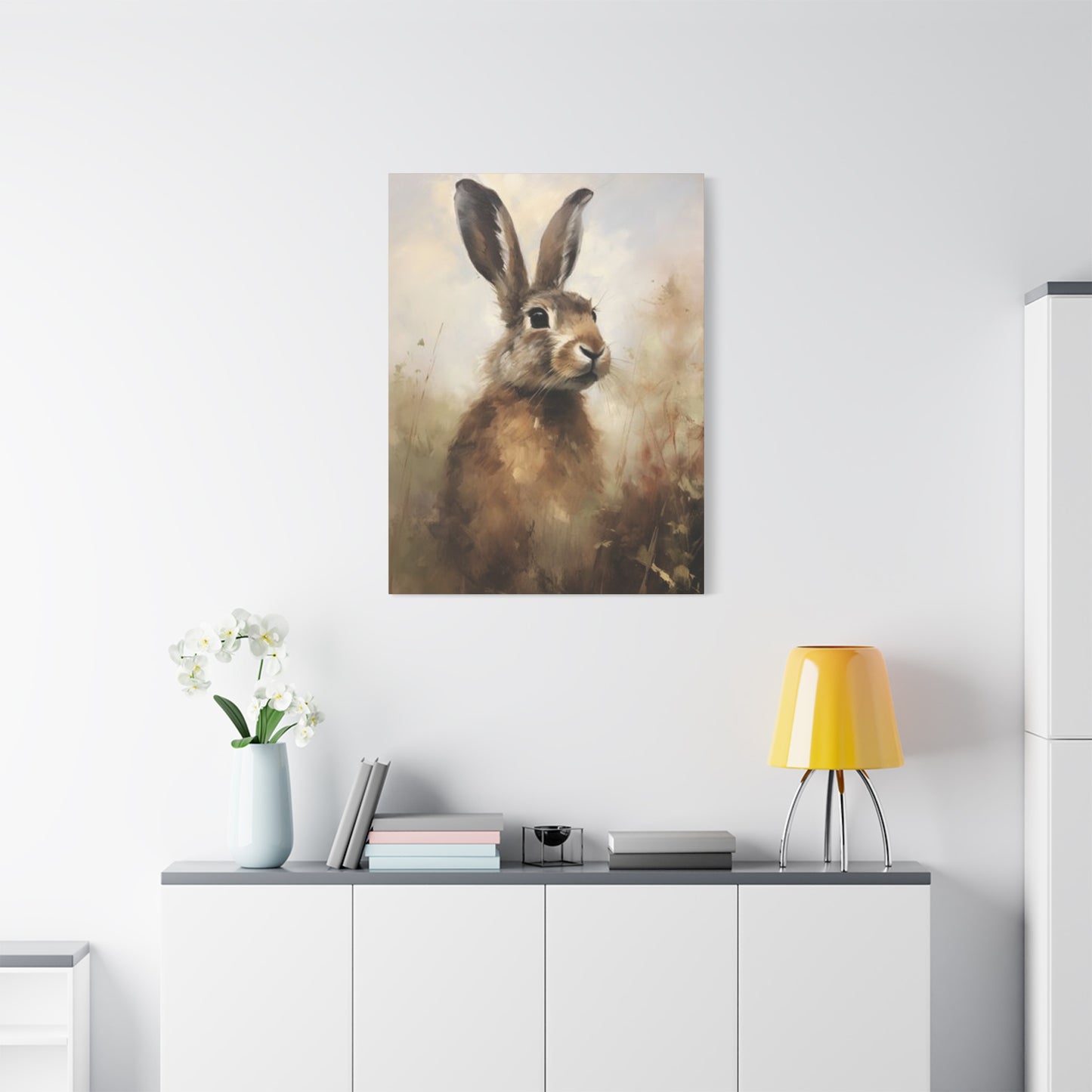 Small Rabbit Painting Wall Art & Canvas Prints