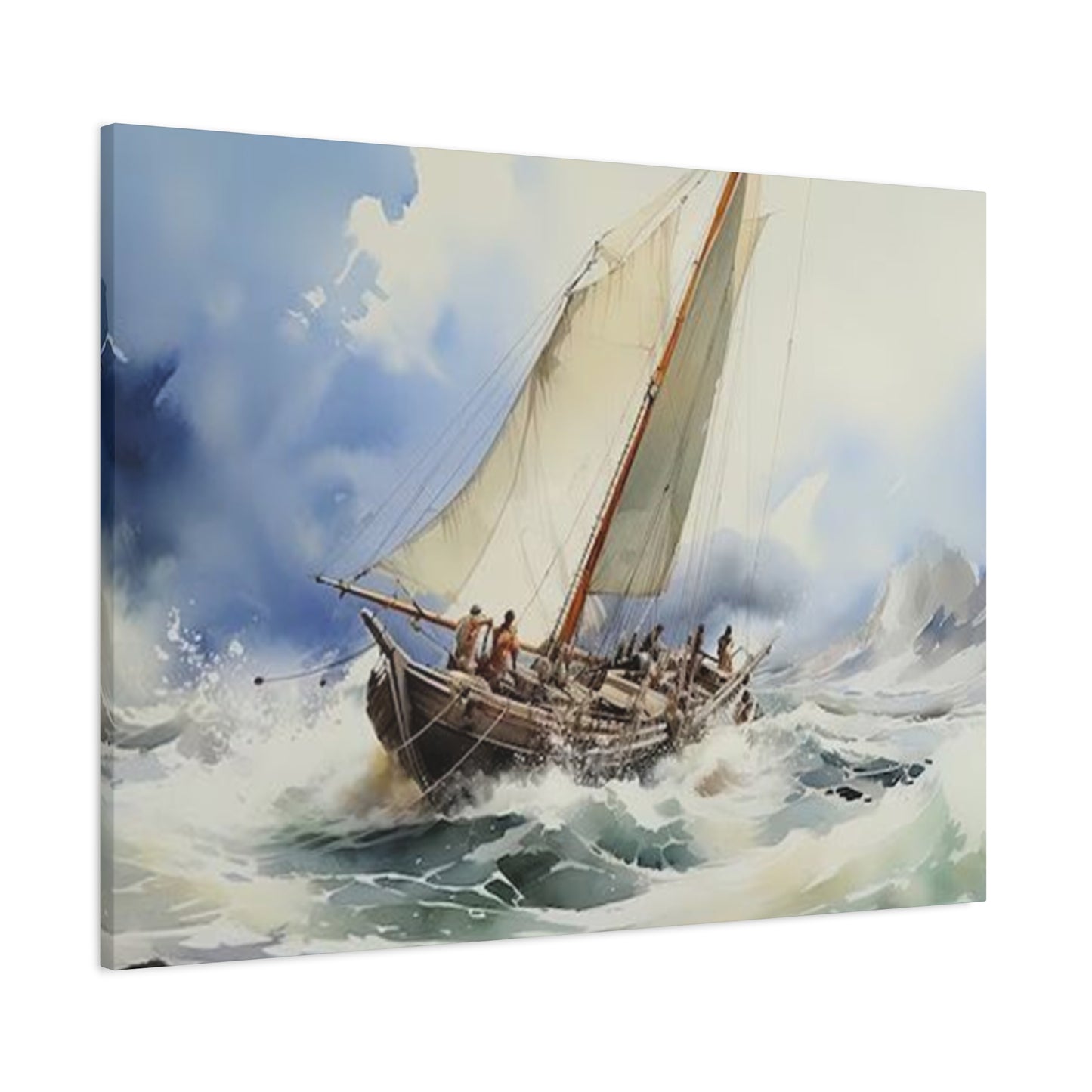 Ships In Ocean Painting Wall Art & Canvas Prints