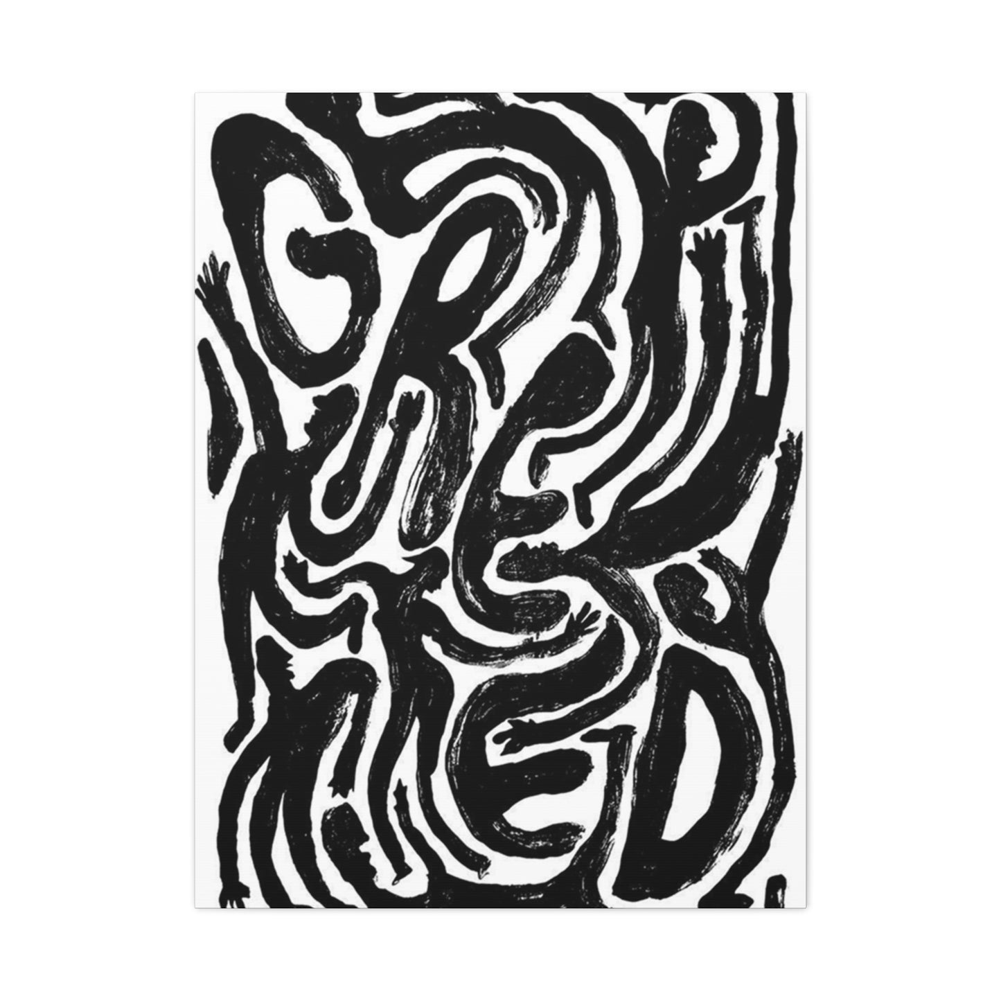 Black & White Greed Wall Art & Canvas Prints