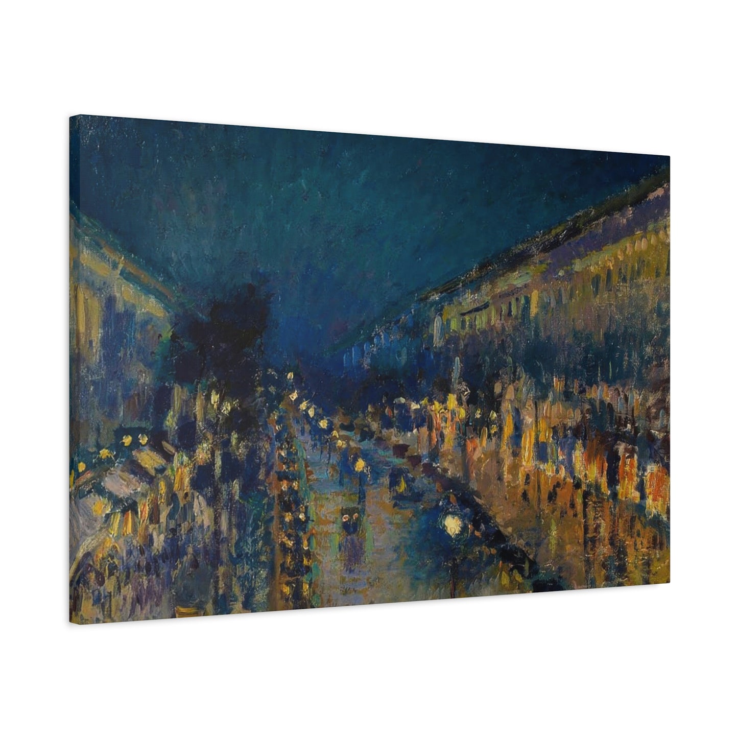 Boulevard Montmarte At Night Impression Wall Art & Canvas Prints