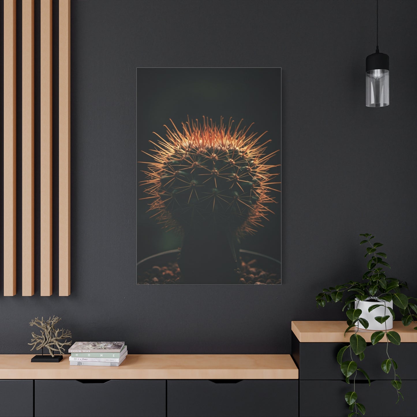Midnight Desert Cactus Wall Art & Canvas Prints