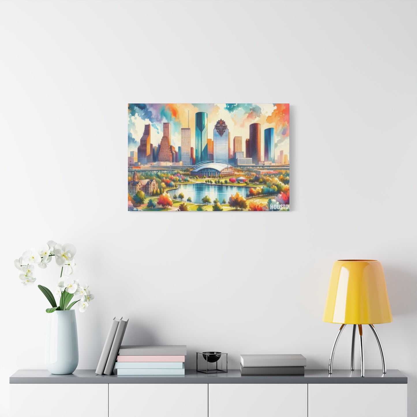 Houston Skyline Vivid Wall Art & Canvas Prints