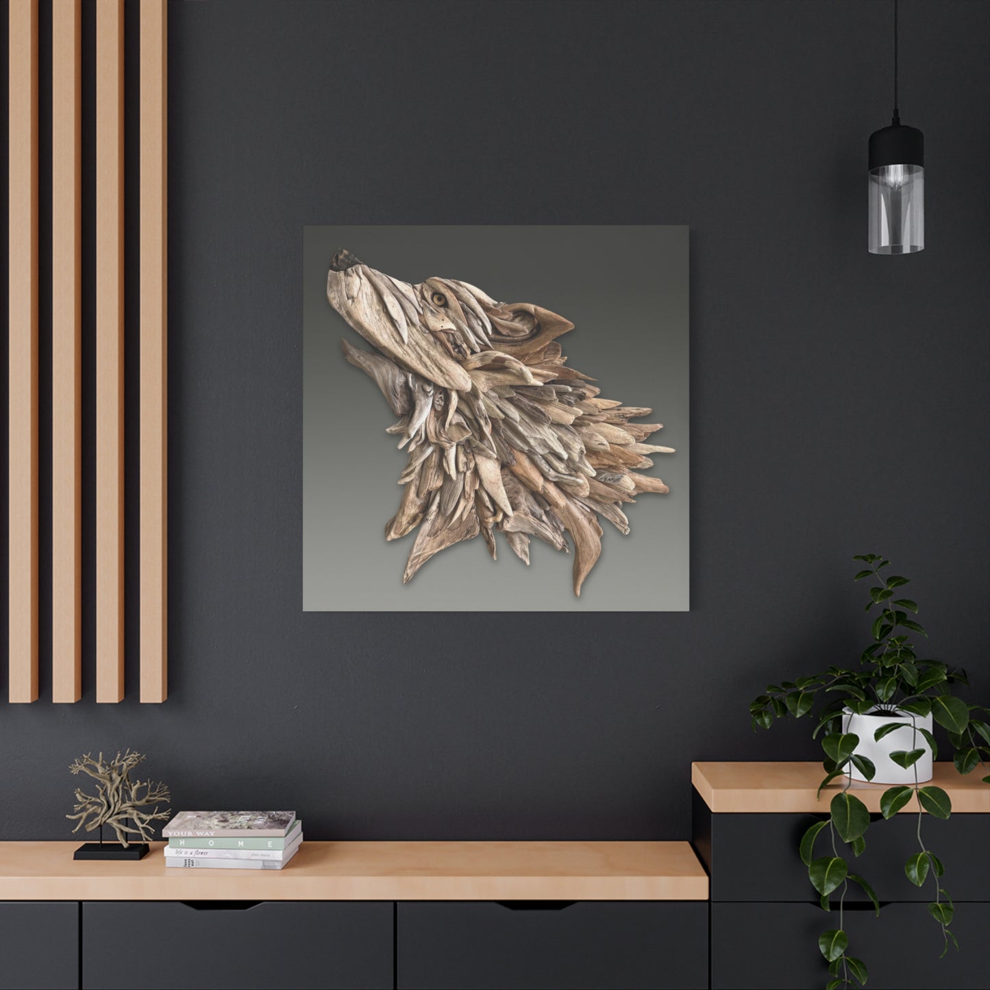 Driftwood Wolf Wall Art & Canvas Prints