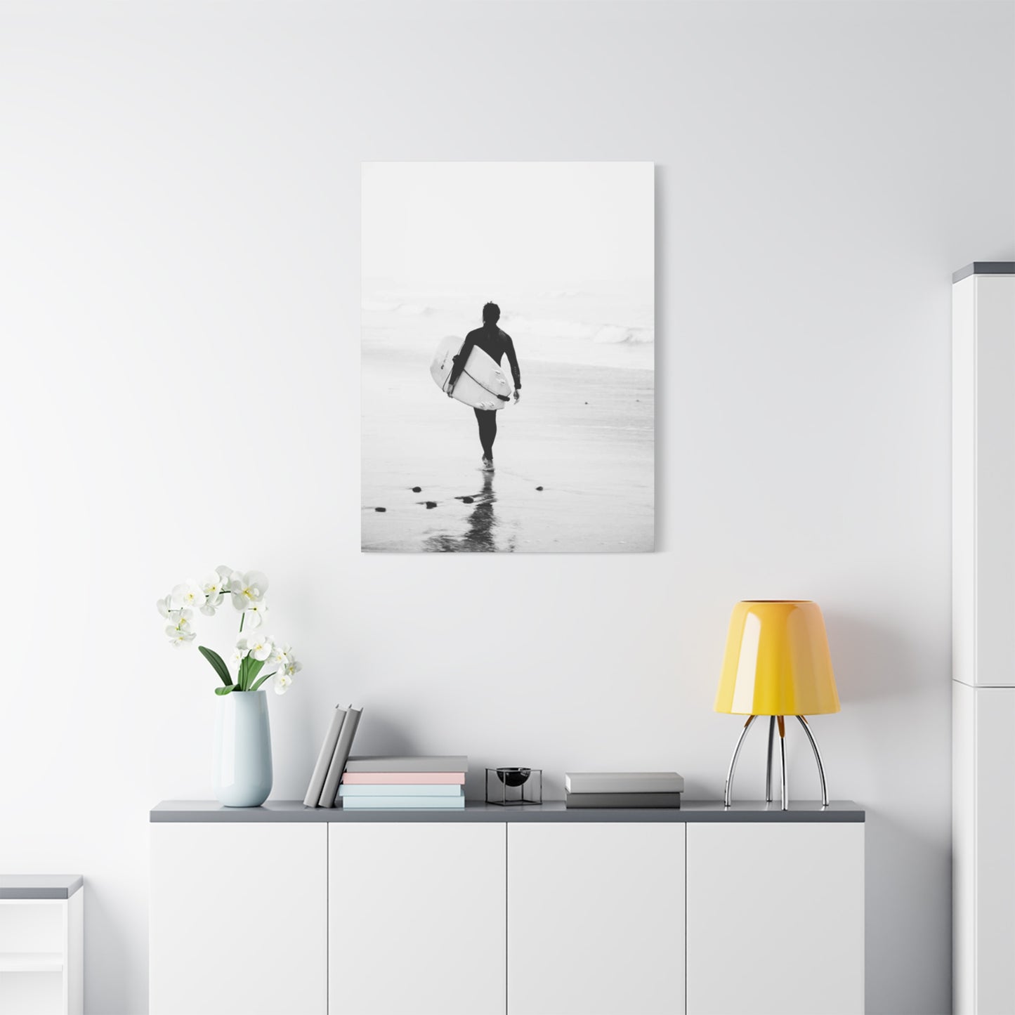 Black & White Surfing Photo Wall Art & Canvas Prints