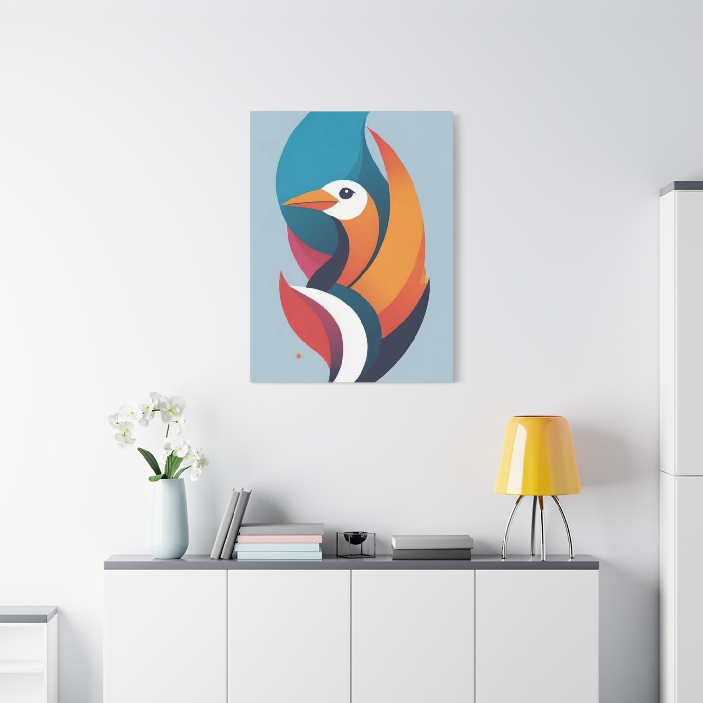 Bird Abstract Shapes Colorful Wall Art & Canvas Prints