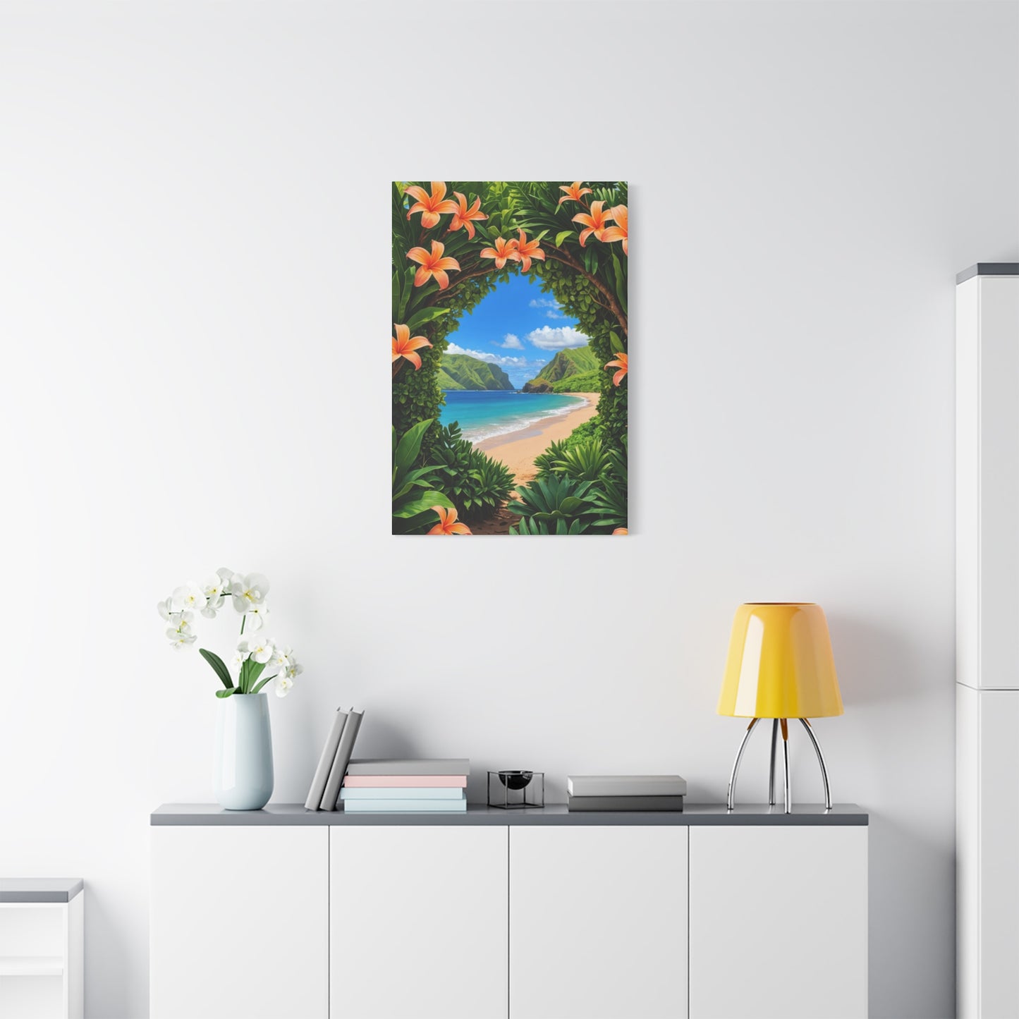 Hawaii Flower Frame Wall Art & Canvas Prints