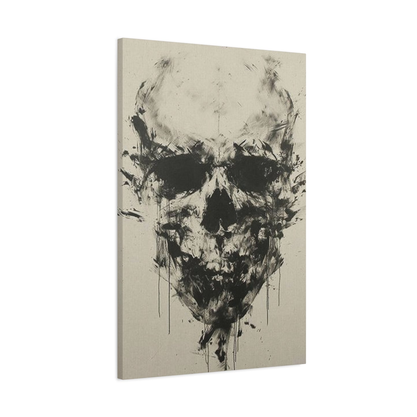 Skull Charcoal Drawing Wall Art & Canvas Prints
