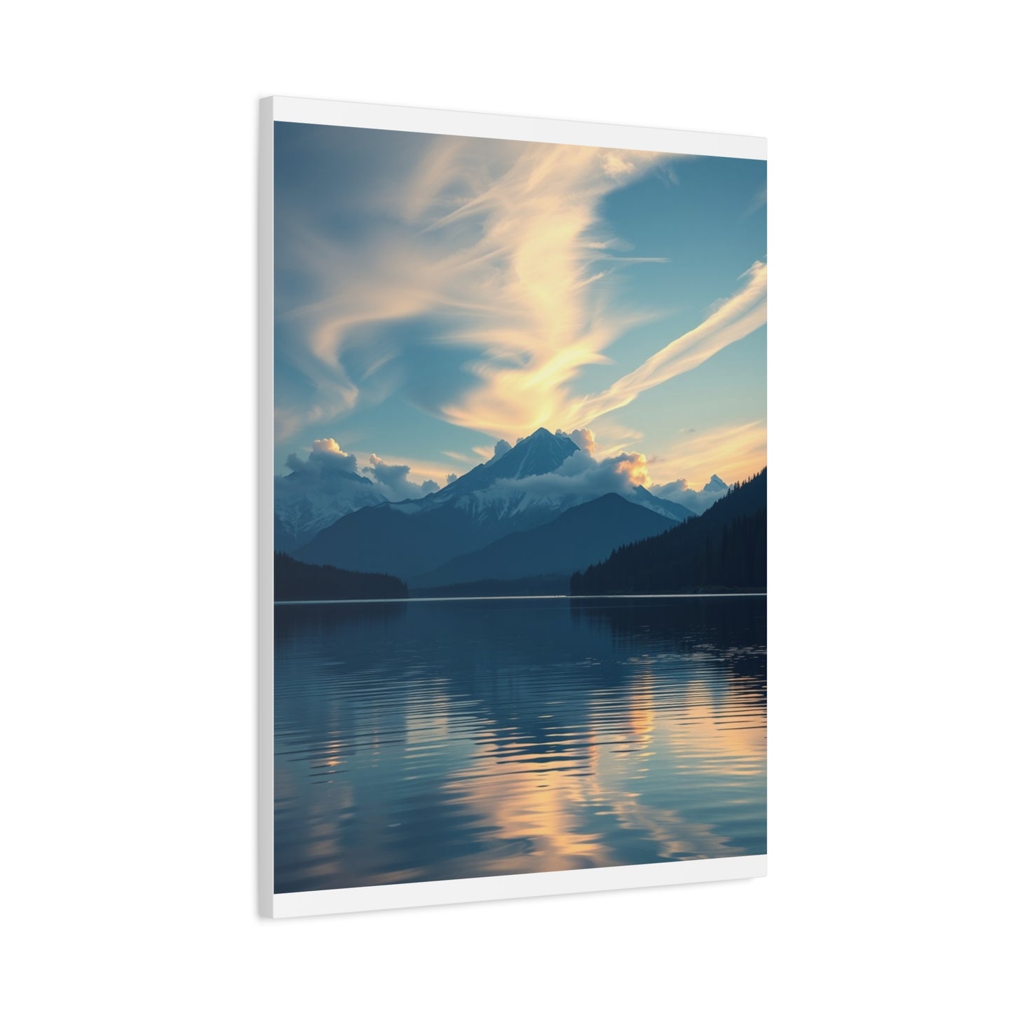 Premium Lake Canvas Print: Tranquil Waters Wall Decor