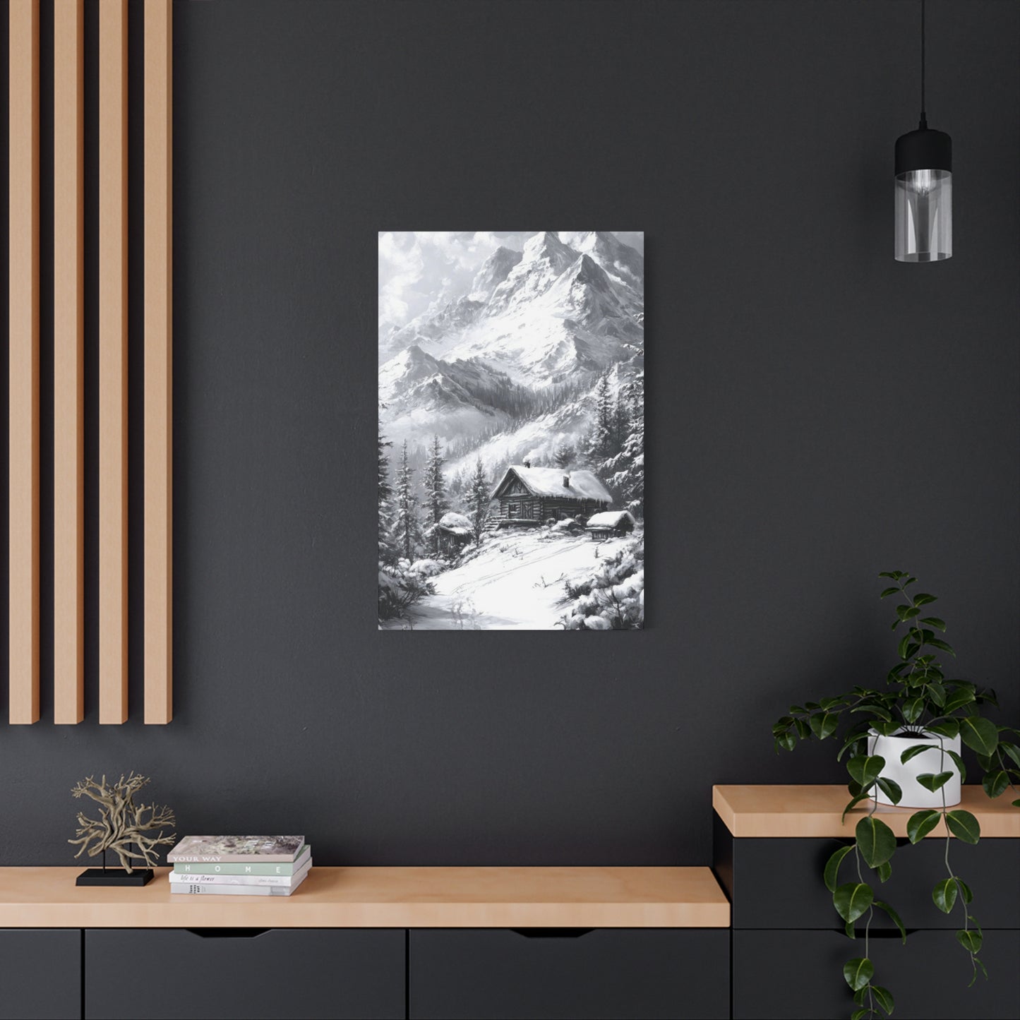 Snow Mountains Grey Wall Art & Canvas Prints