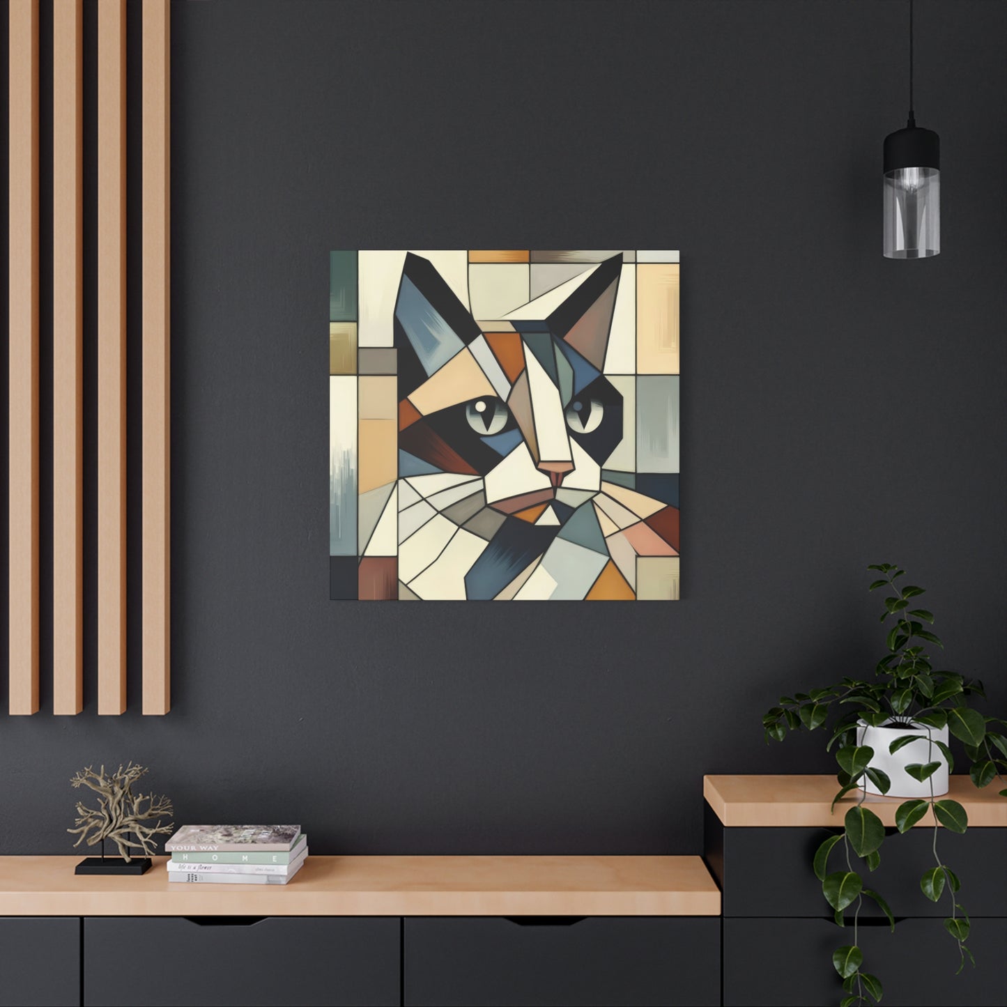 Cat Portrait Cubism Wall Art & Canvas Prints