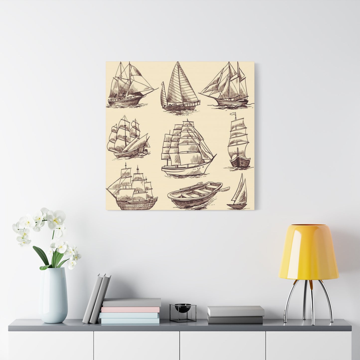 Ship Sailing Painting Wall Art & Canvas Prints