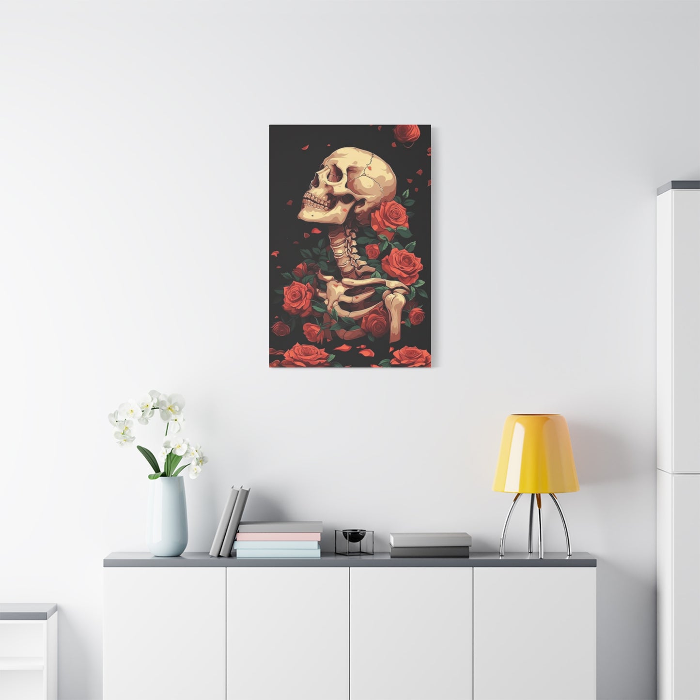 Rose & Skeleton Poster Wall Art & Canvas Prints