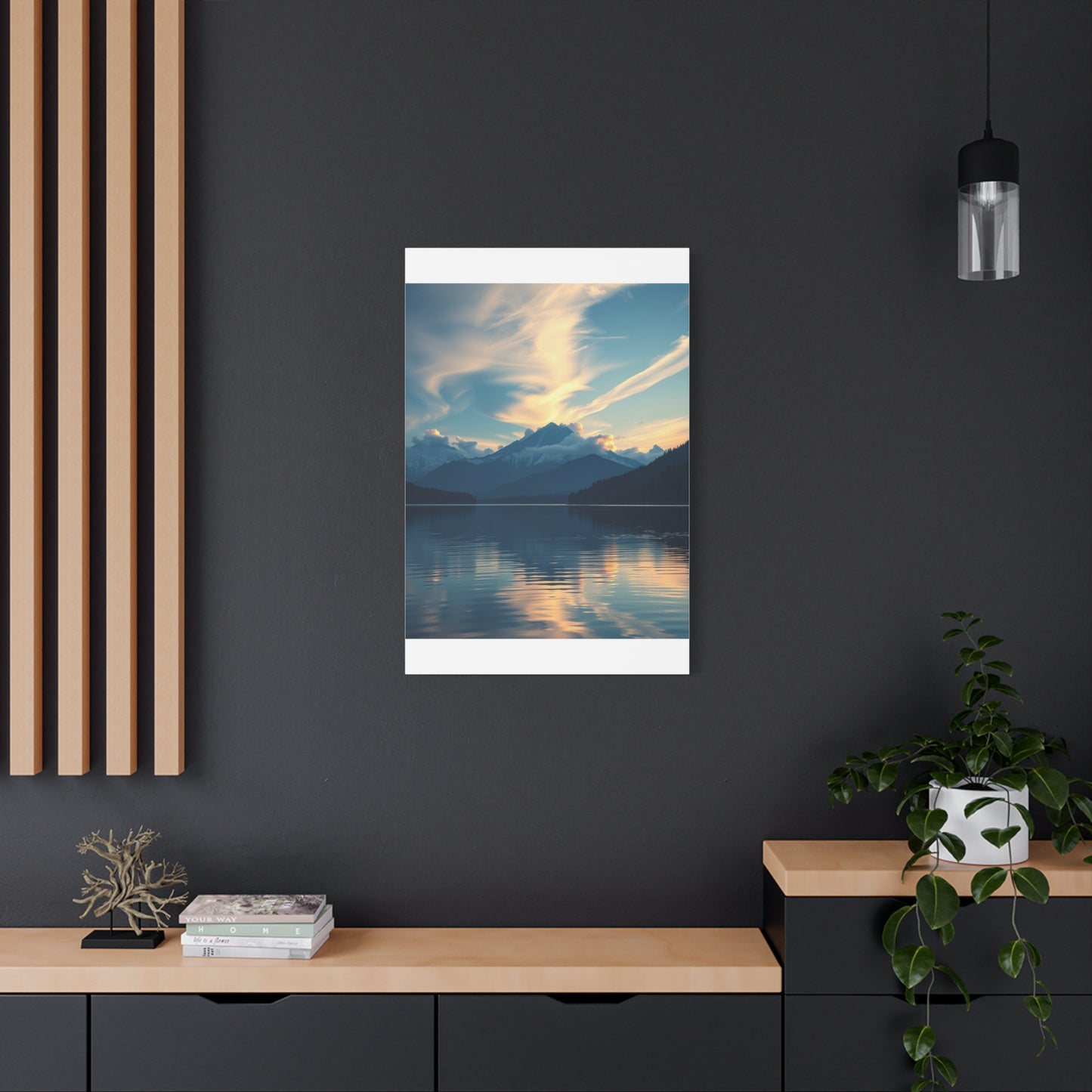 Premium Lake Canvas Print: Tranquil Waters Wall Decor