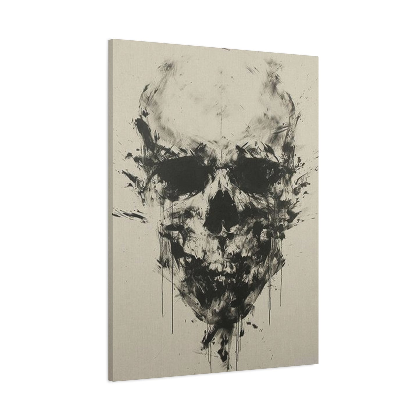 Skull Charcoal Drawing Wall Art & Canvas Prints