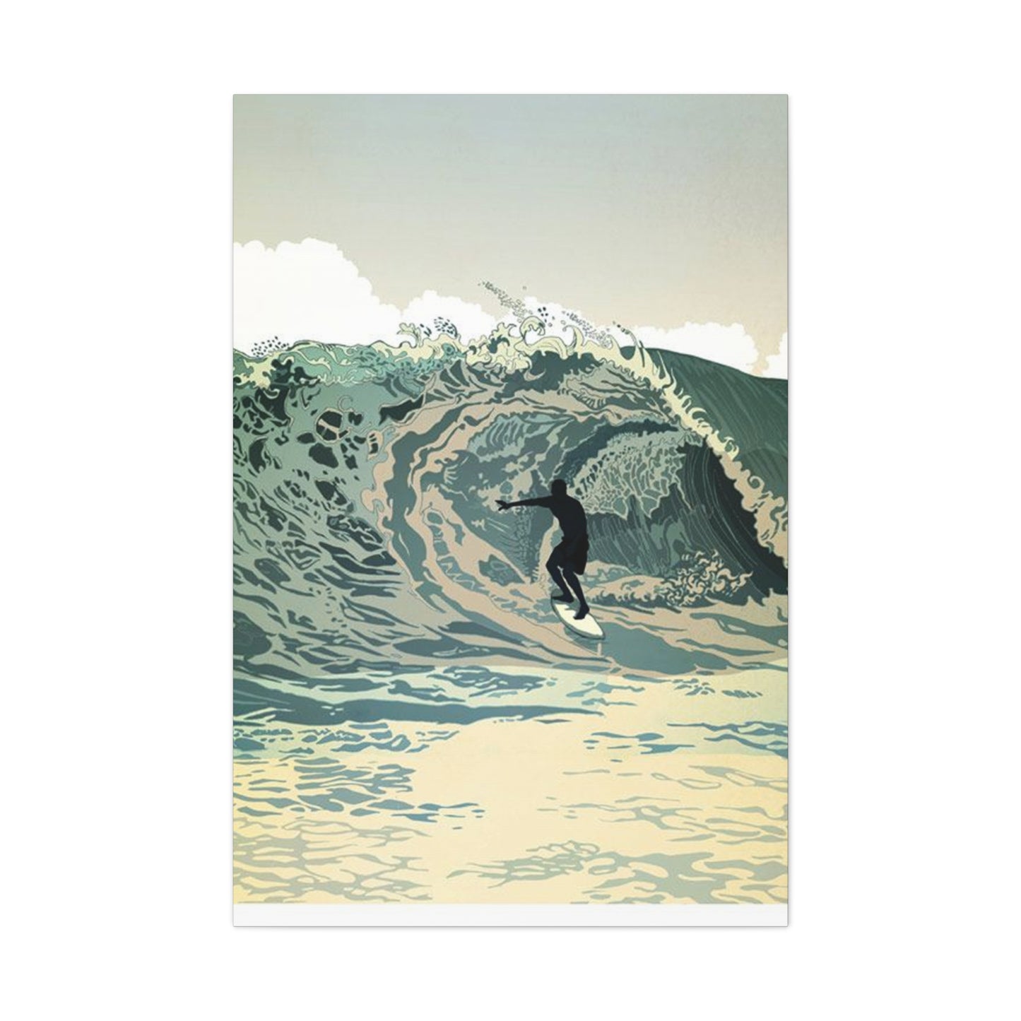 Wave Surfing Wall Art & Canvas Prints