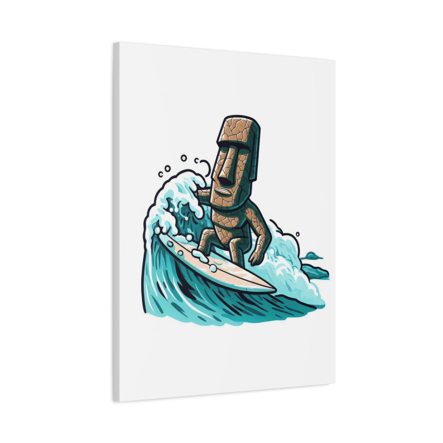 Hawaii Moai Surfing Wall Art & Canvas Prints
