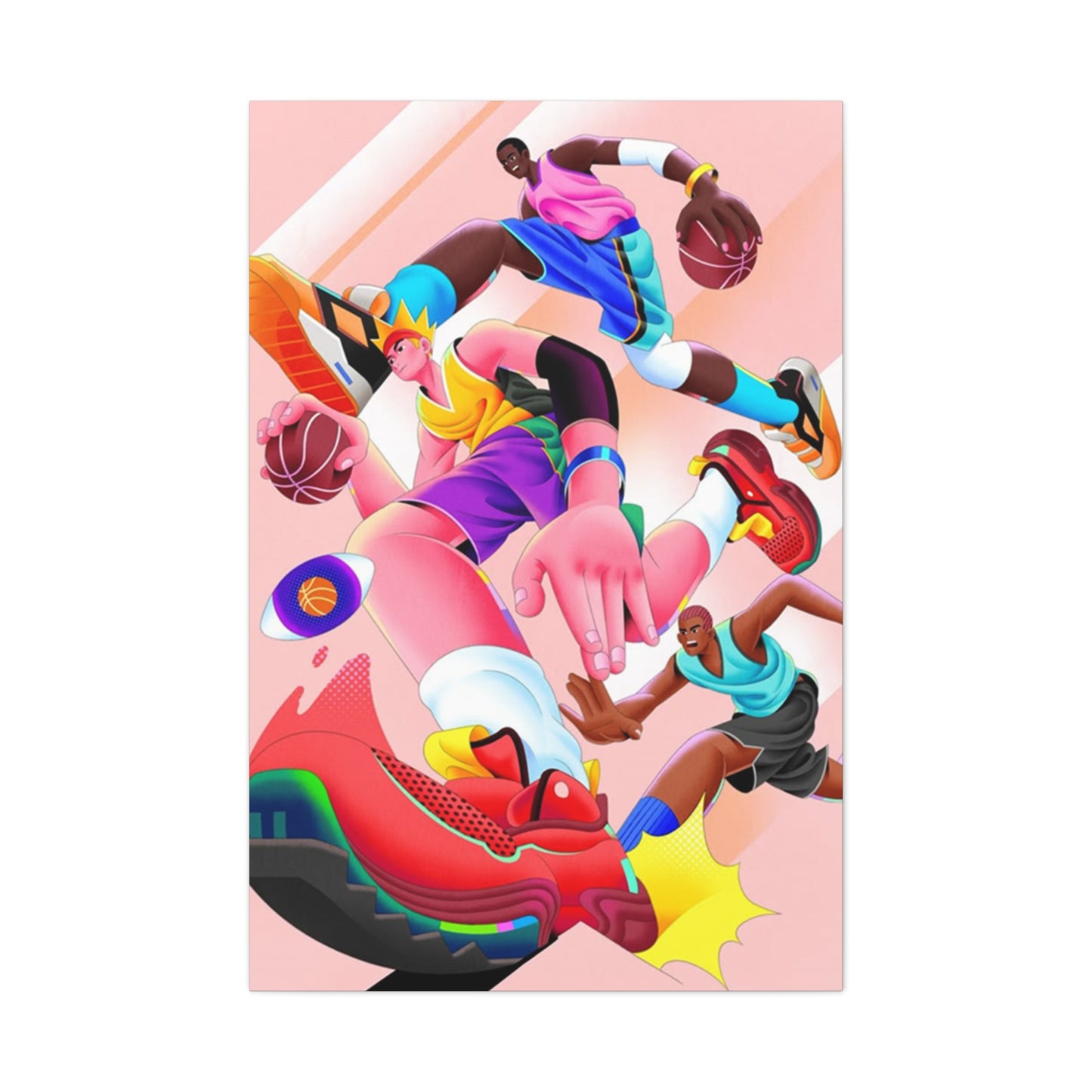 Basketball Illustration Poster Wall Art & Canvas Prints