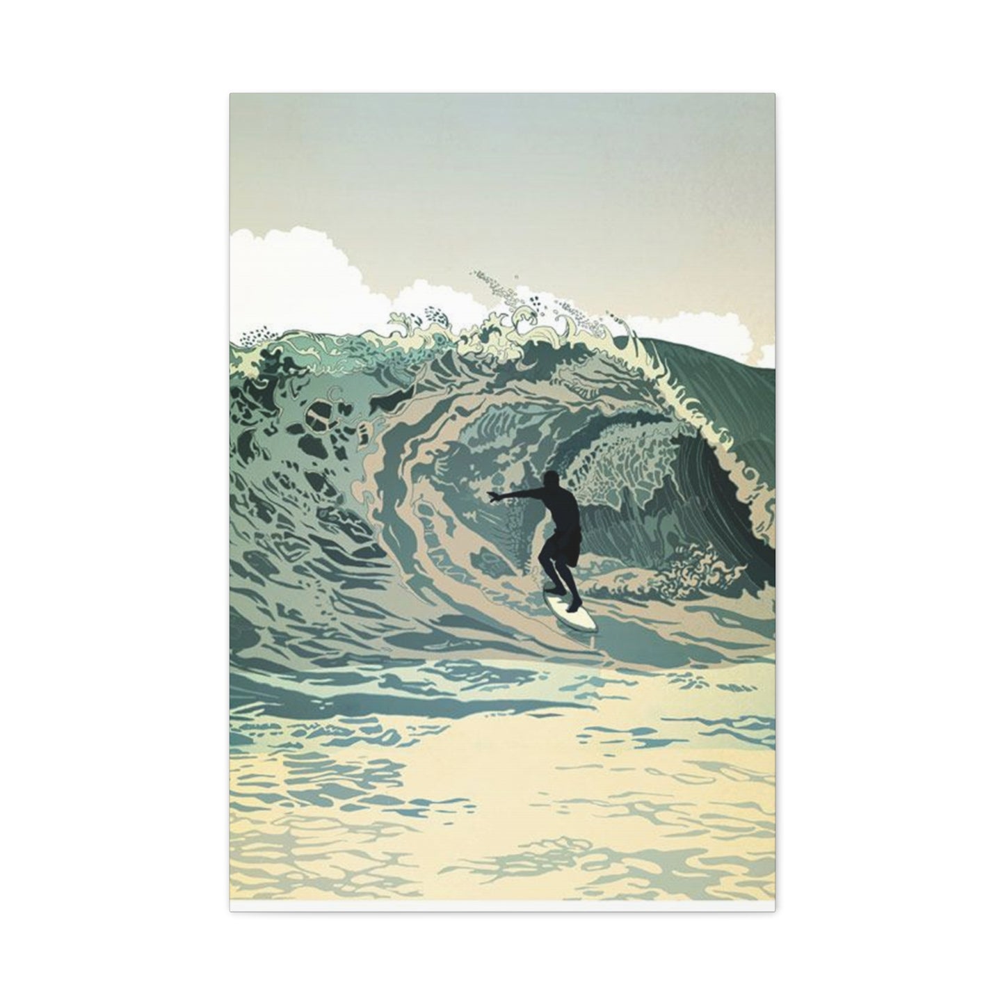 Wave Surfing Wall Art & Canvas Prints