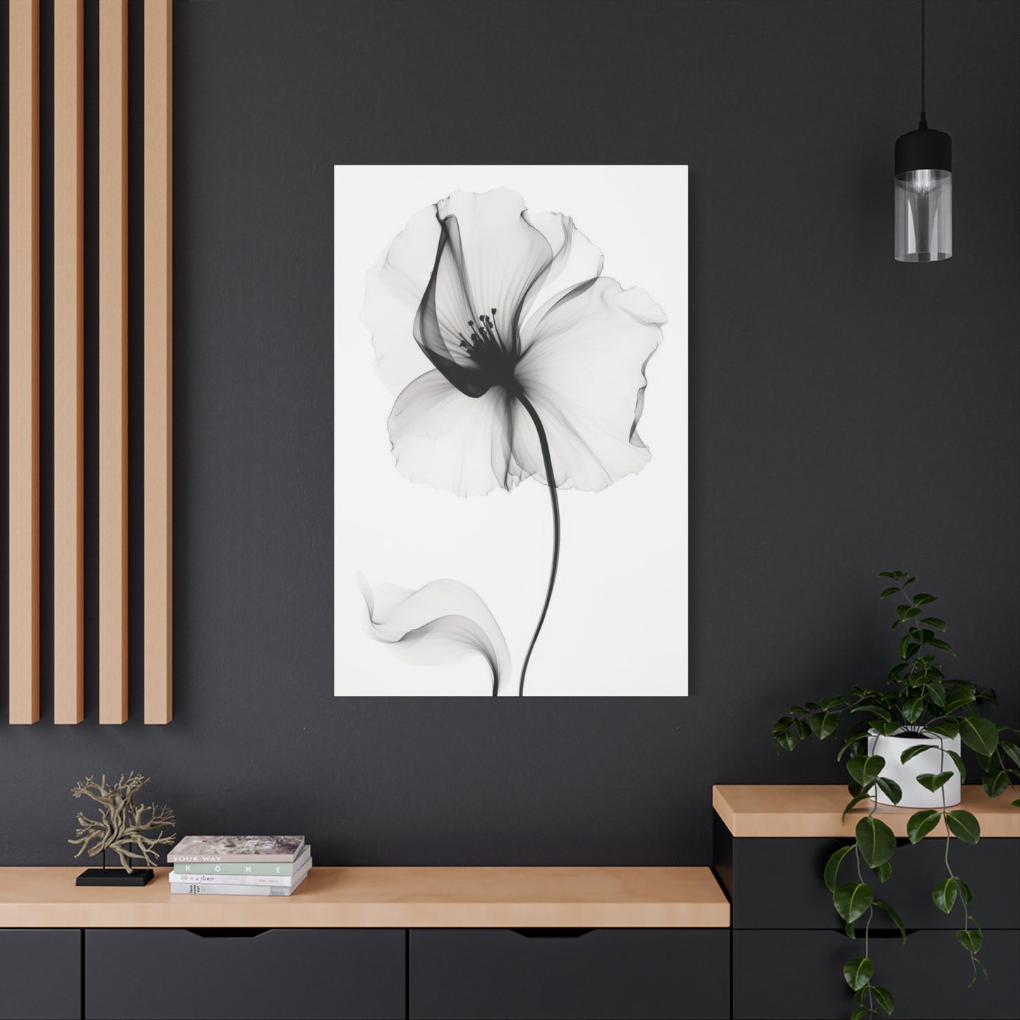 Flower Grey Wall Art & Canvas Prints