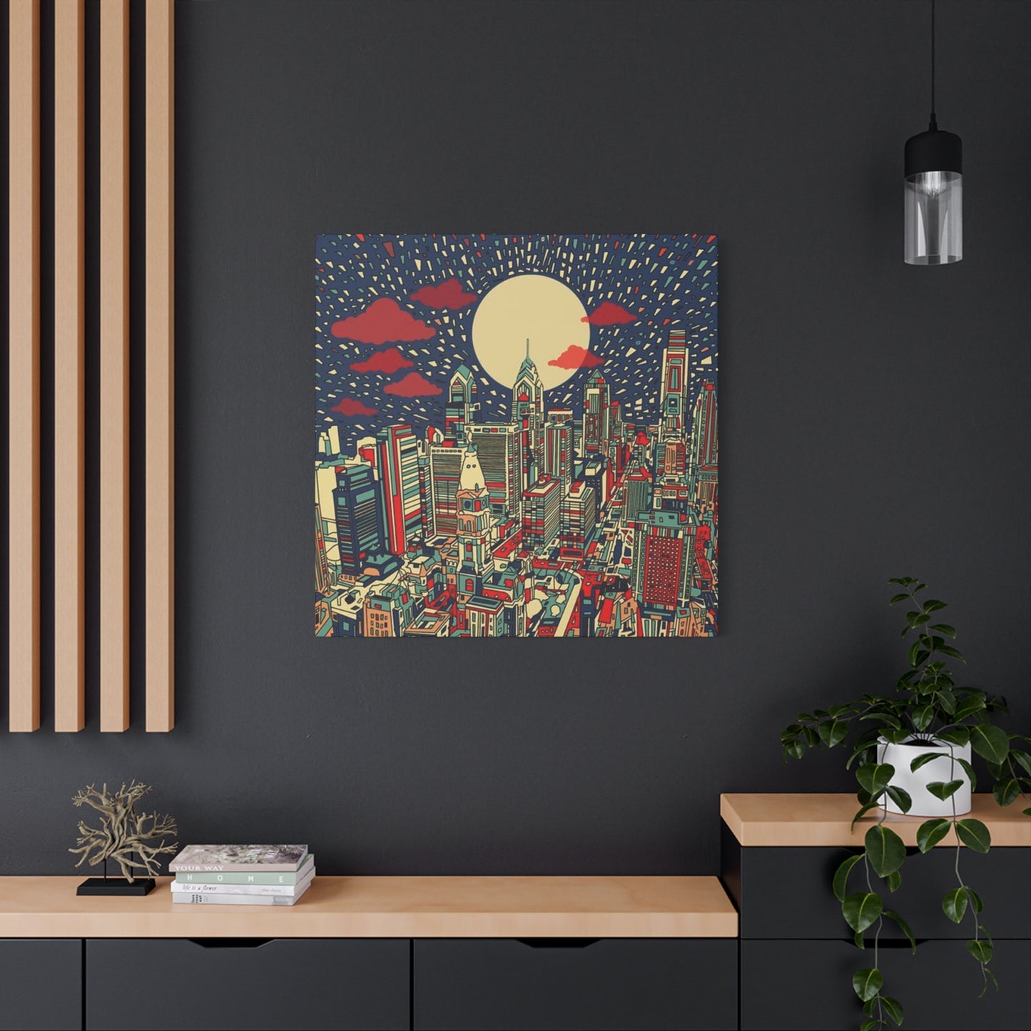 City Skyline Philadelphia Poster Wall Art & Canvas Prints