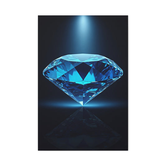 Blue Diamond Reflection Wall Art & Canvas Prints