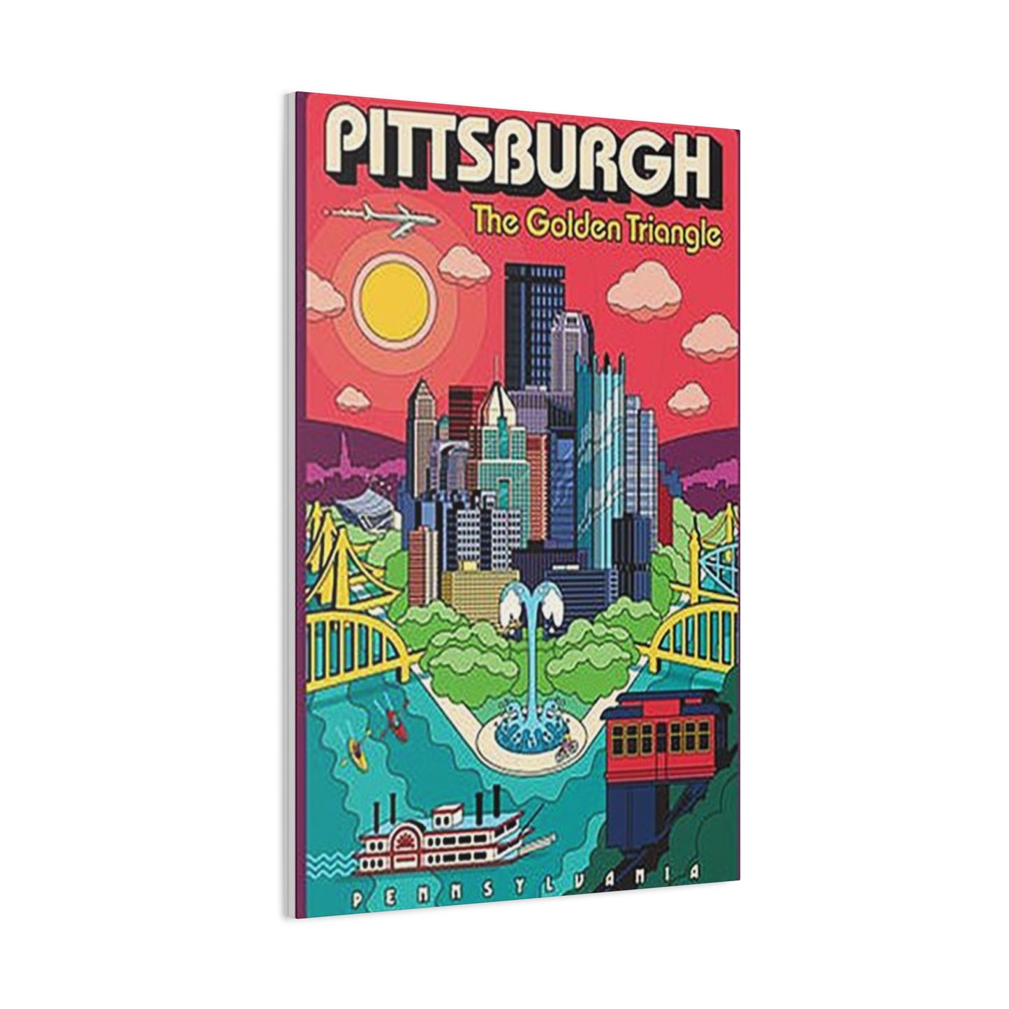 Pittsburgh The Golden Triangle Poster Wall Art & Canvas Prints