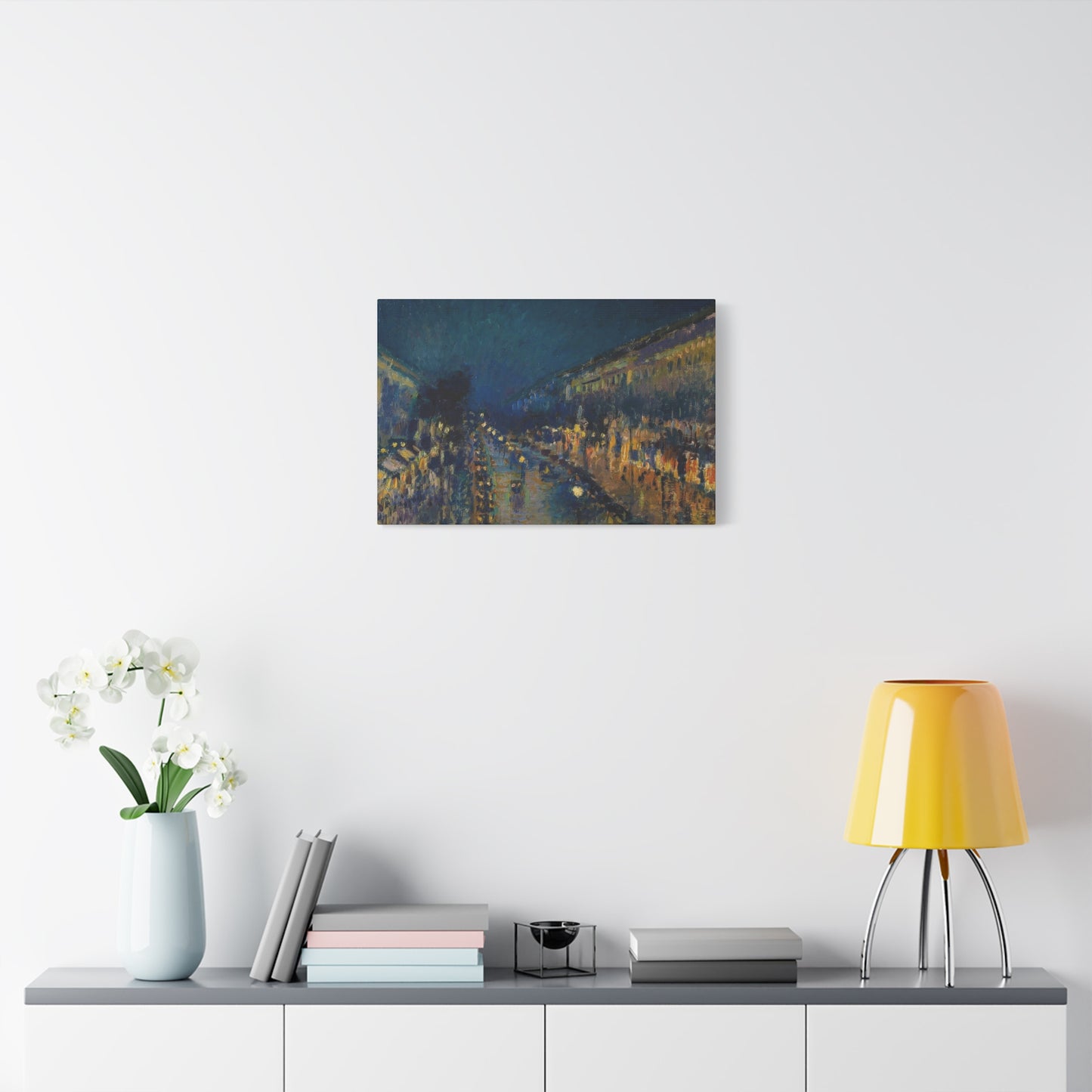 Boulevard Montmarte At Night Impression Wall Art & Canvas Prints