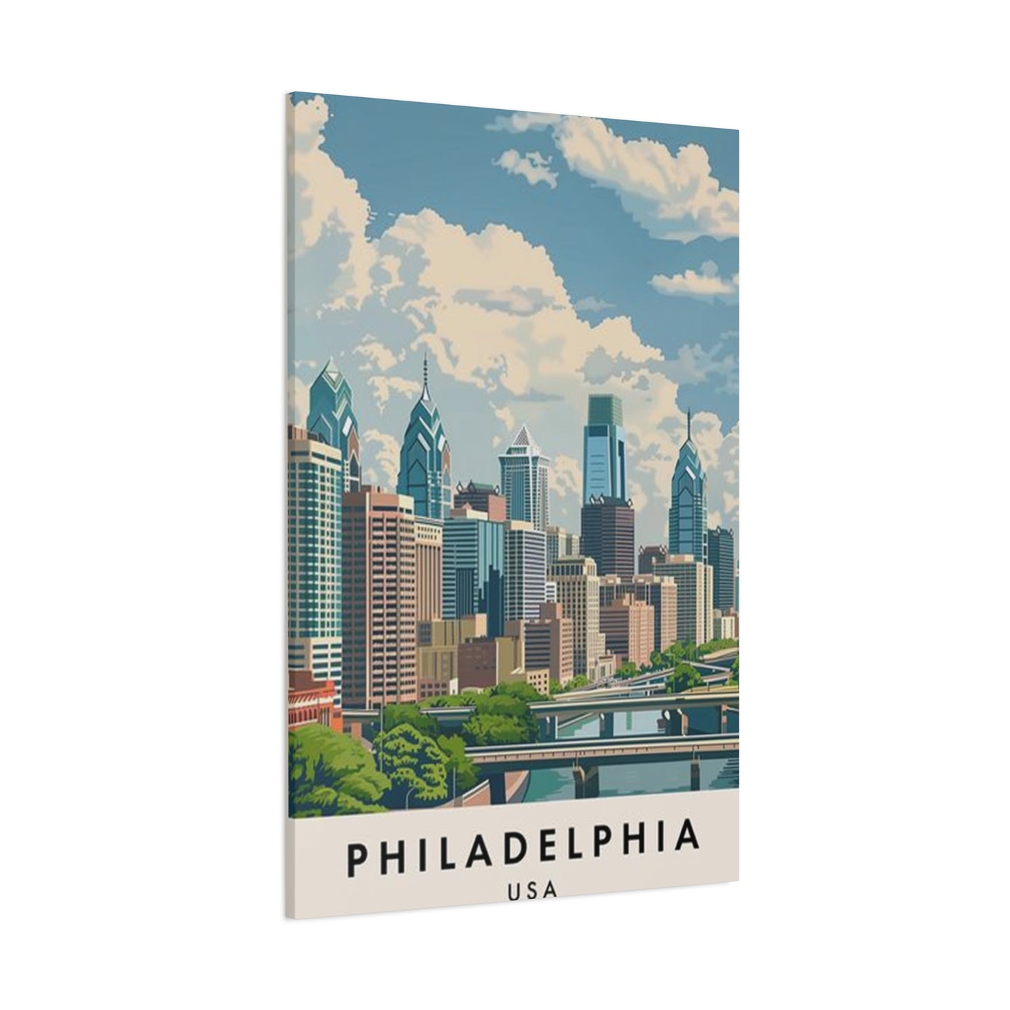Bright Sunny Day In Philadelphia Wall Art & Canvas Prints