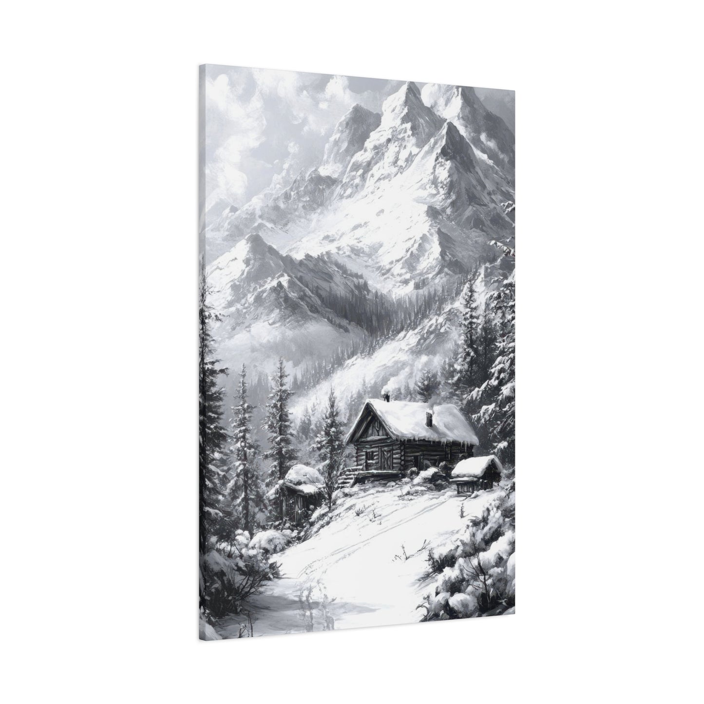 Snow Mountains Grey Wall Art & Canvas Prints