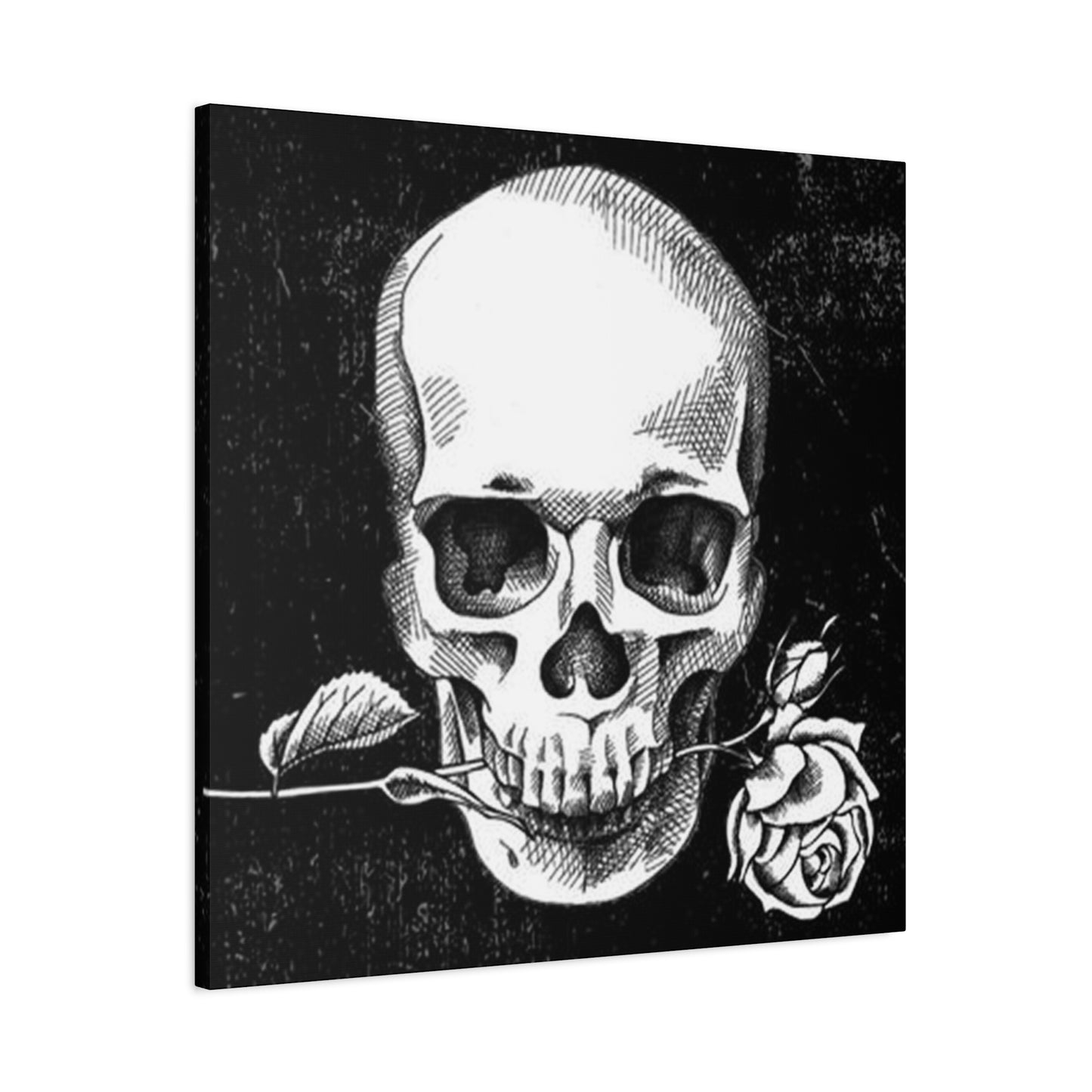 Rose In Skull Mouth Wall Art & Canvas Prints
