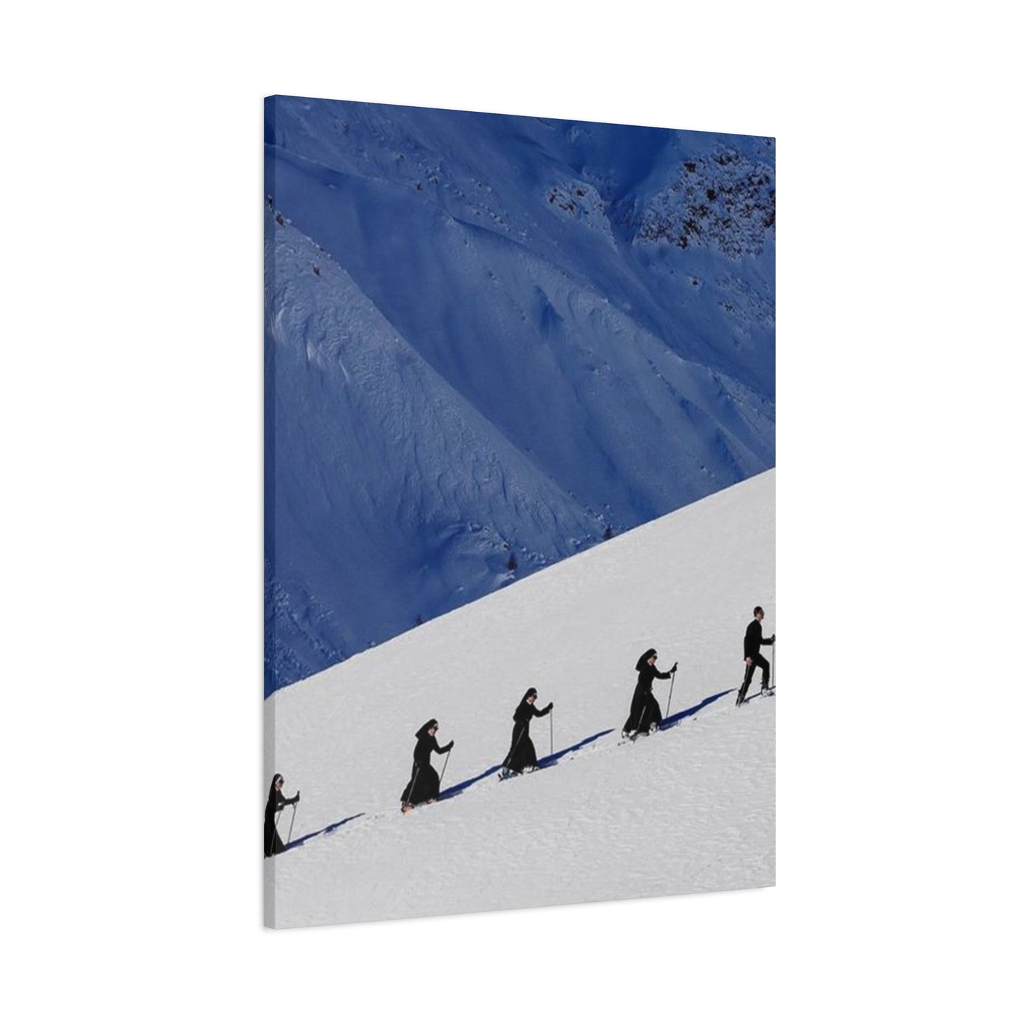 Skiing Group Poster Wall Art & Canvas Prints
