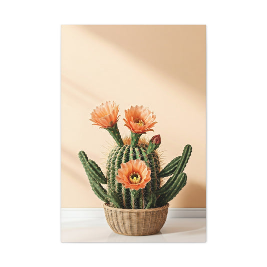 Blooming Desert Barrel Cactus Wall Art & Canvas Prints