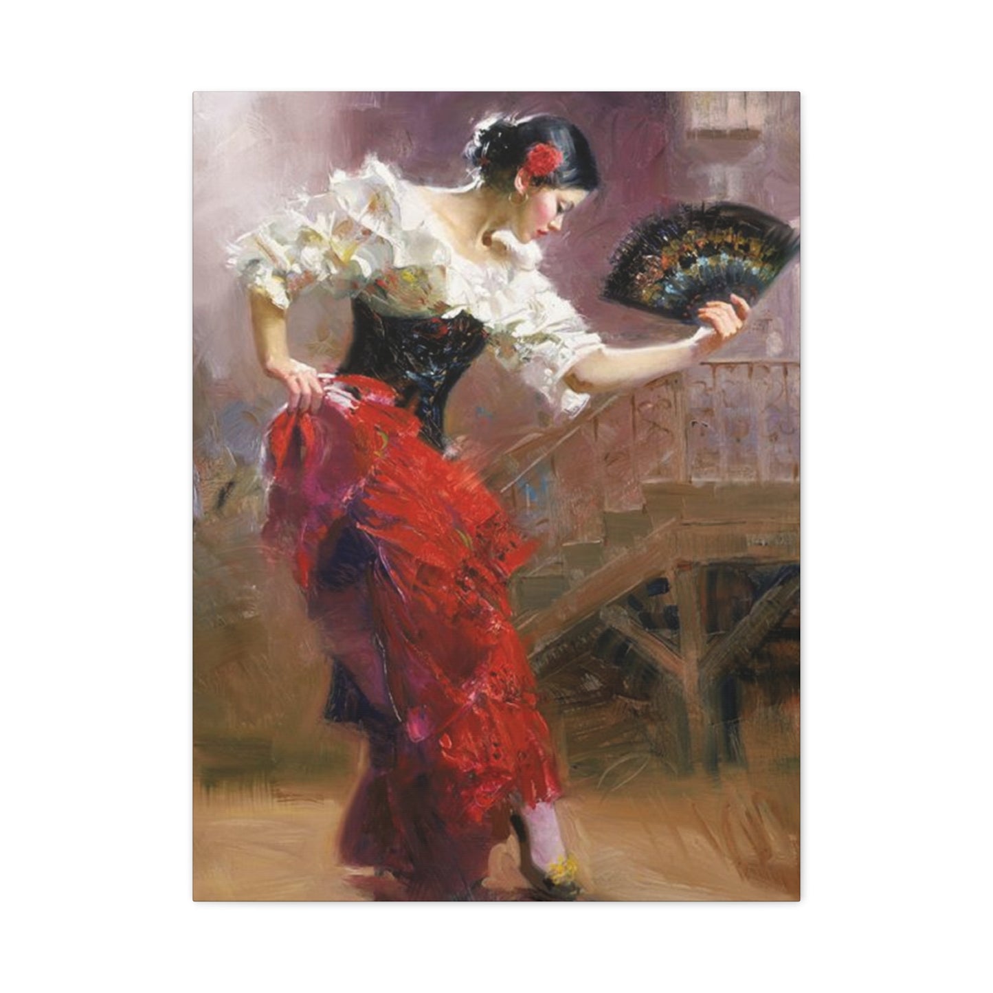 Spain Traditional Dancer Painting Wall Art & Canvas Prints
