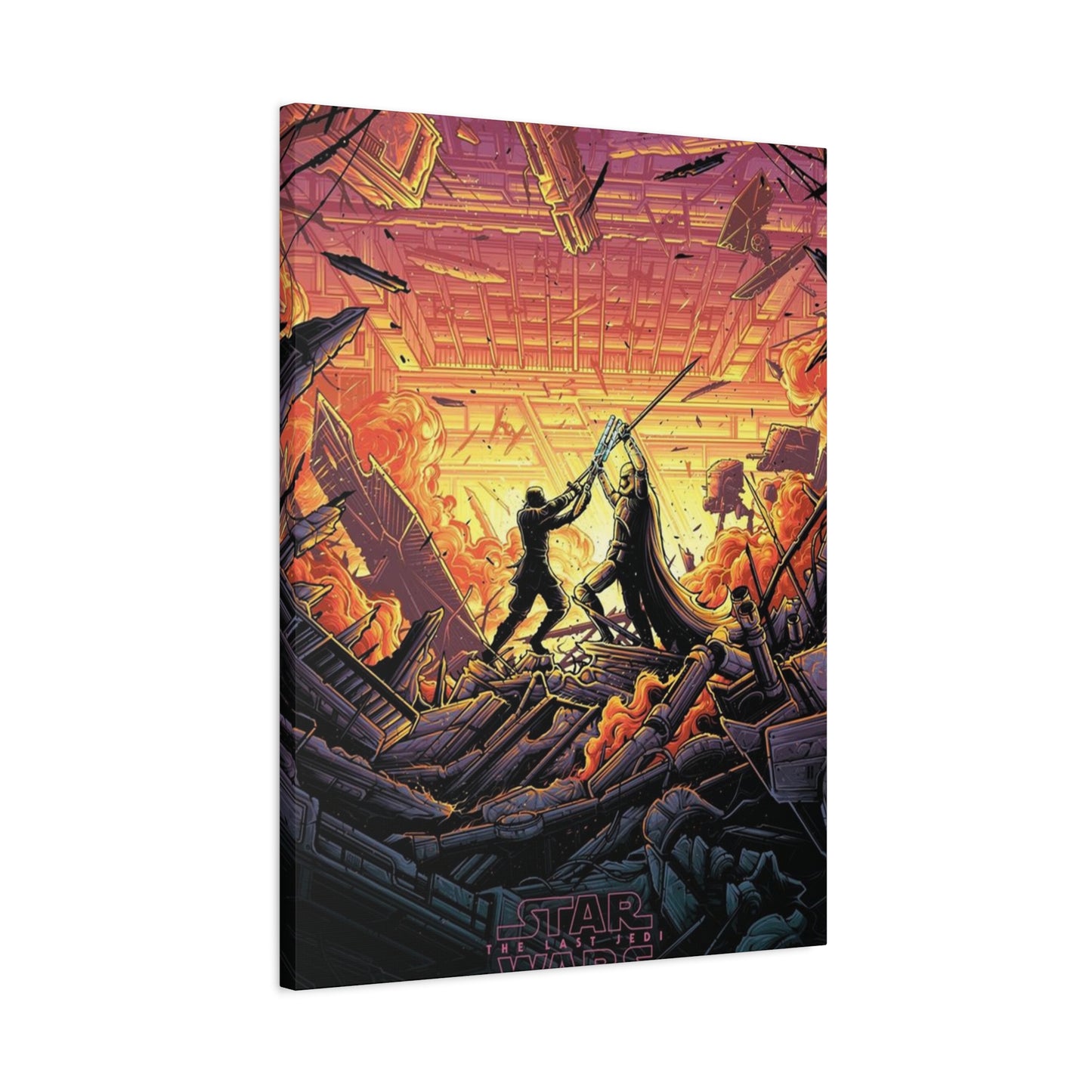The Last Jedi Fighting Poster Wall Art & Canvas Prints
