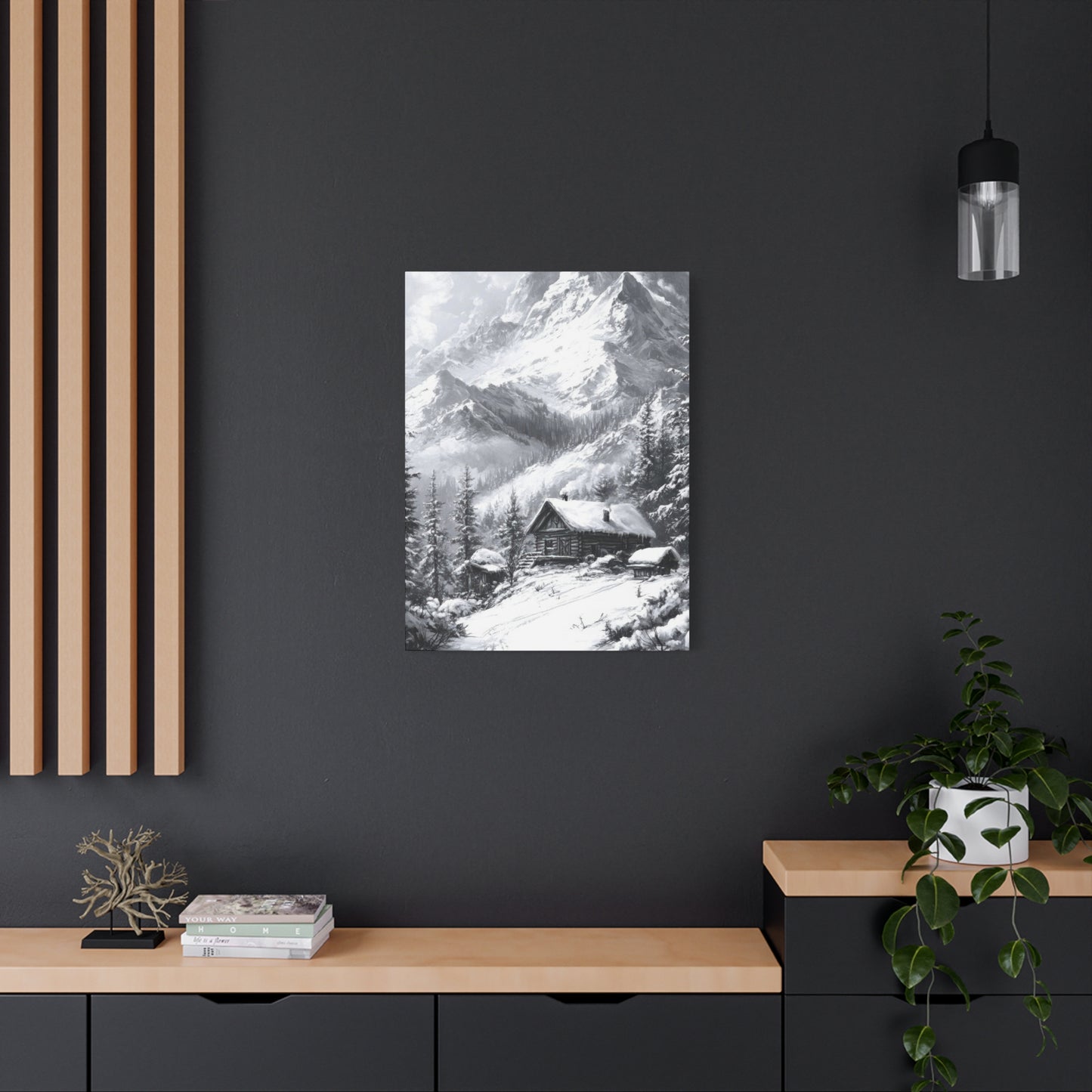Snow Mountains Grey Wall Art & Canvas Prints