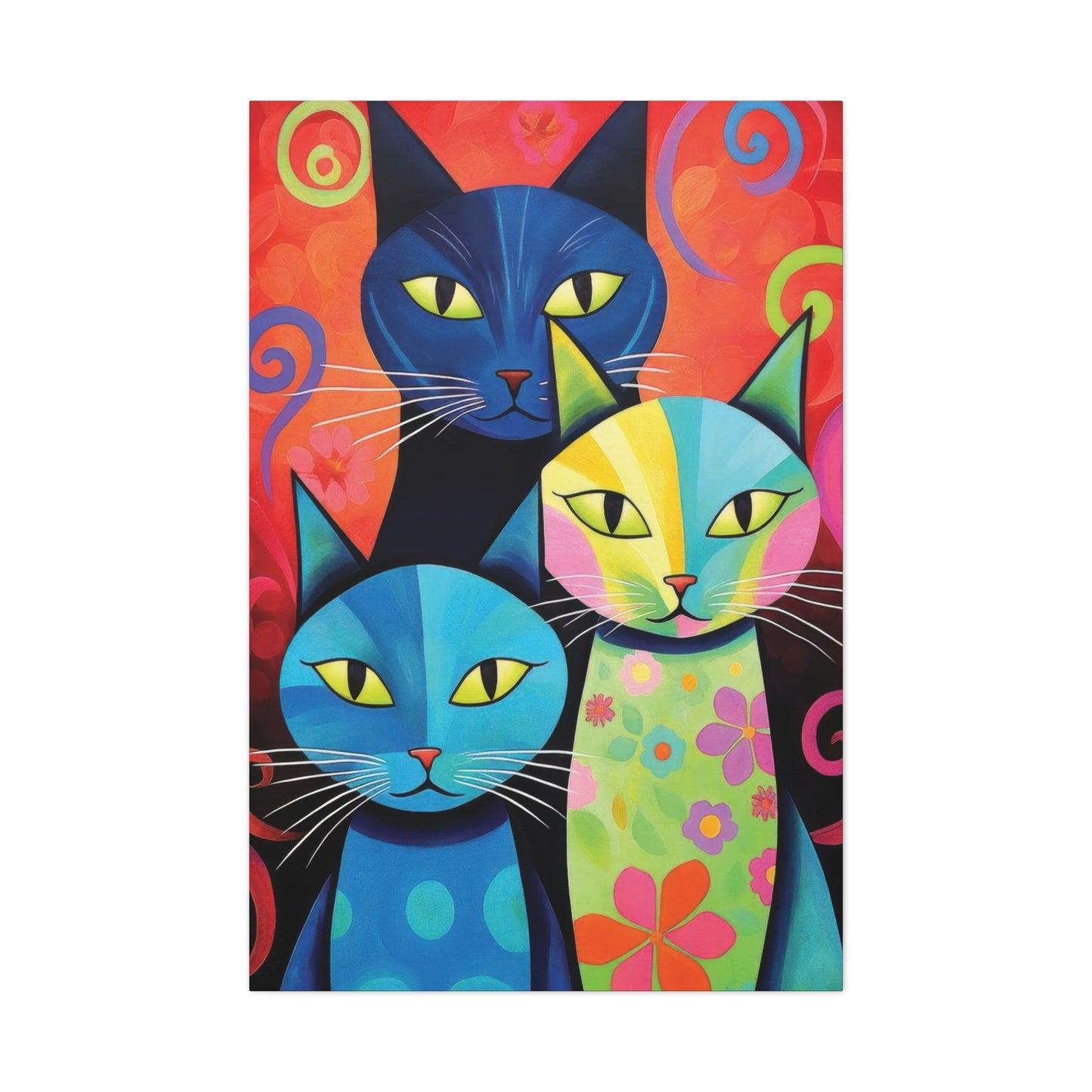 Cat Family Abstract Fresh Wall Art & Canvas Prints