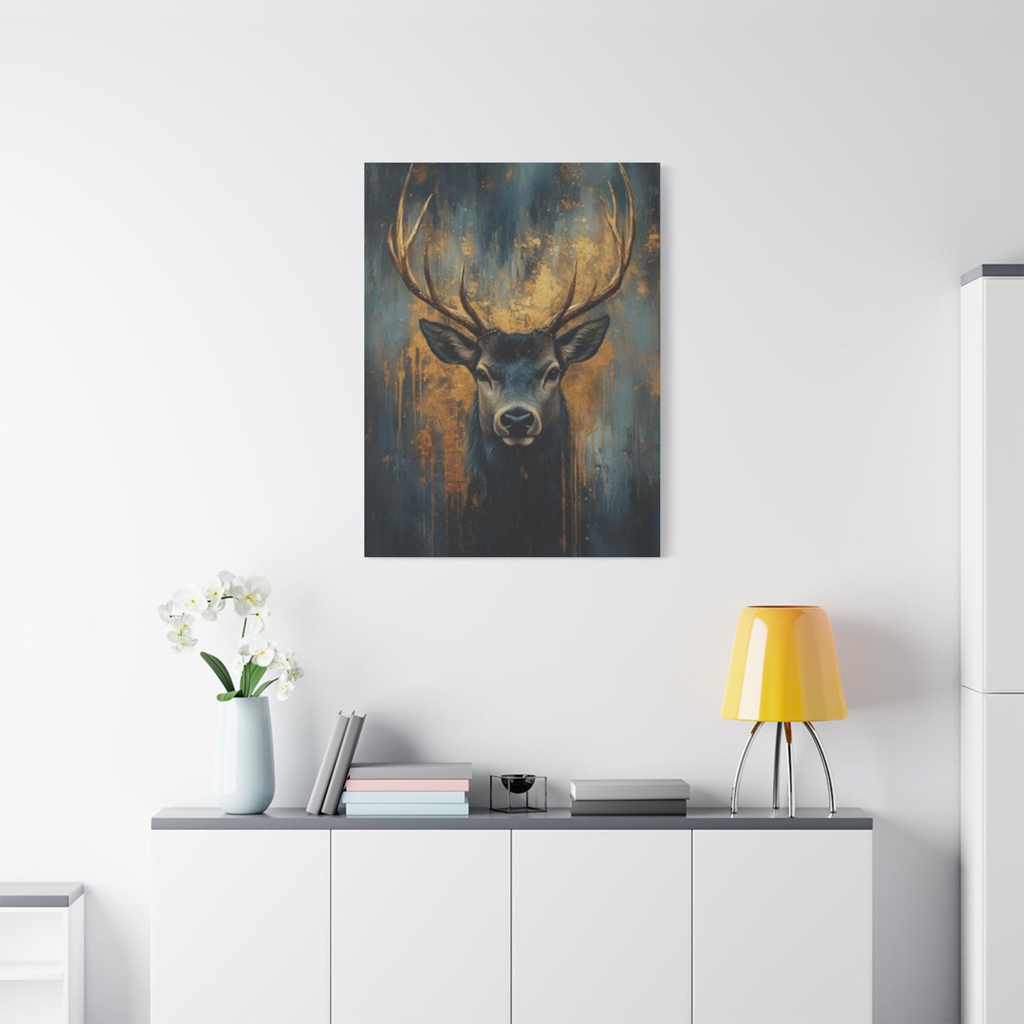 Golden Canvas Reindeer Wall Art & Canvas Prints
