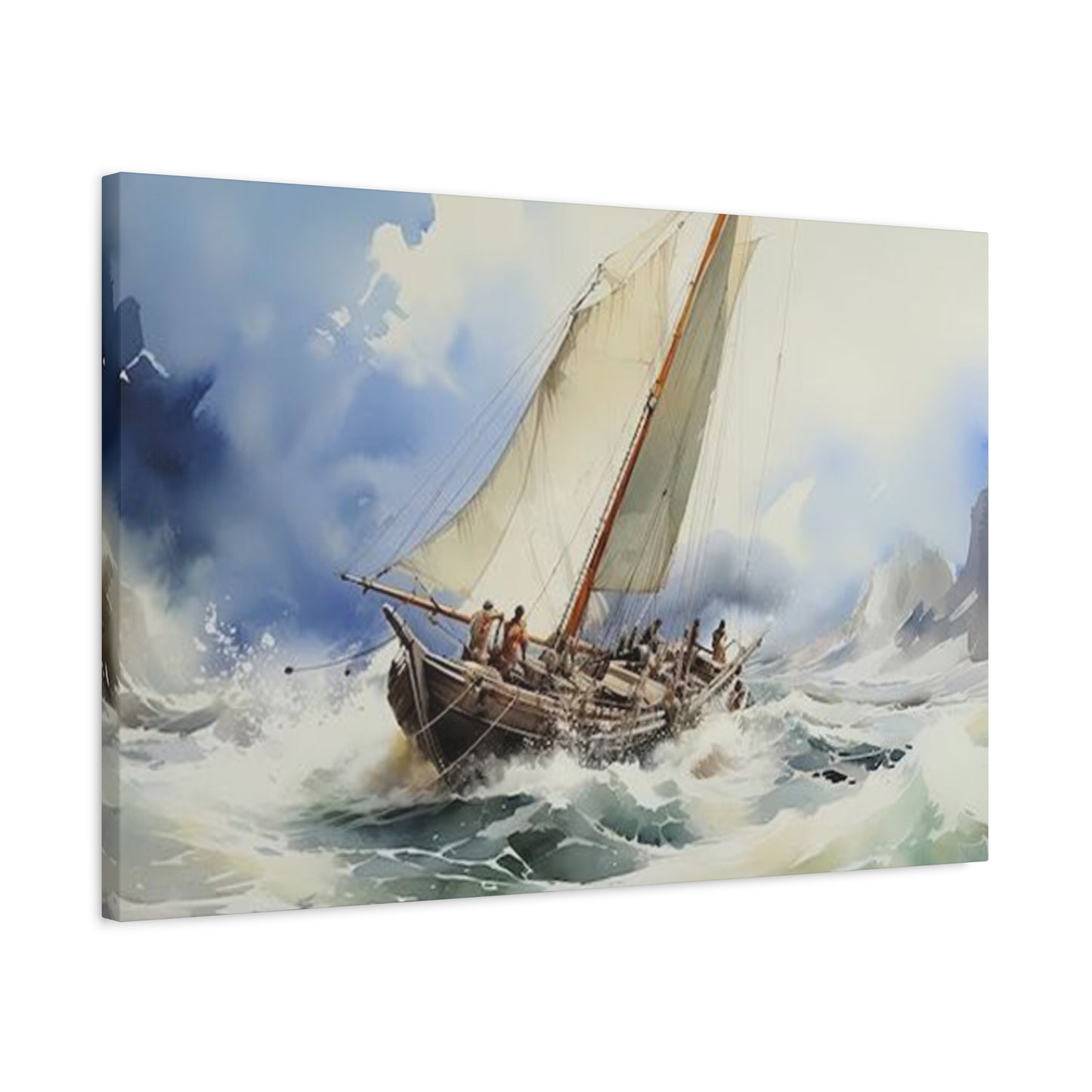 Ships In Ocean Painting Wall Art & Canvas Prints