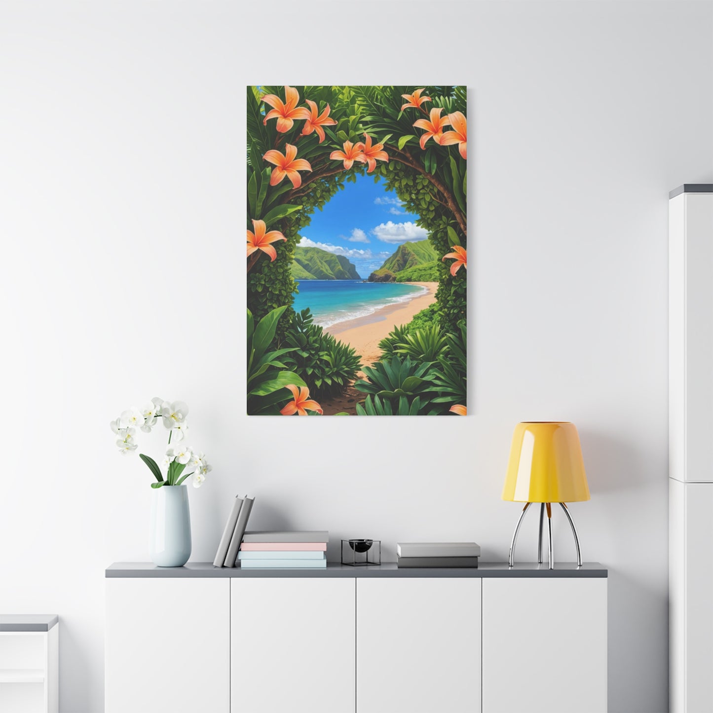 Hawaii Flower Frame Wall Art & Canvas Prints