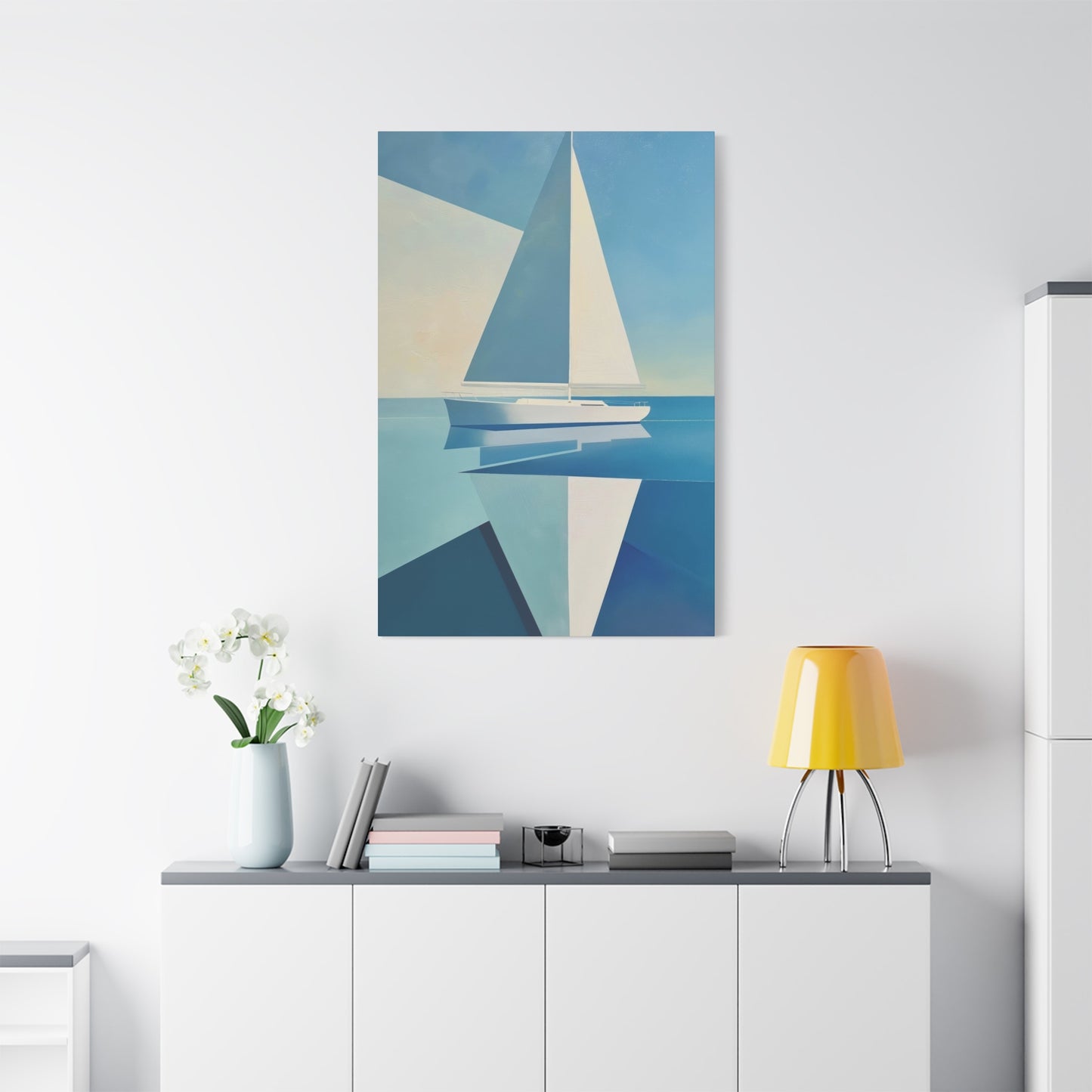 White Sailboat Wall Art & Canvas Prints