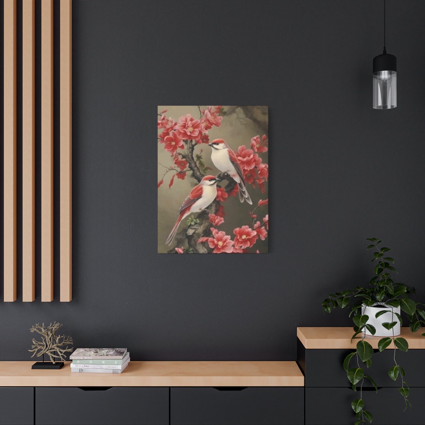 Birds Red Leaves Wall Art & Canvas Prints